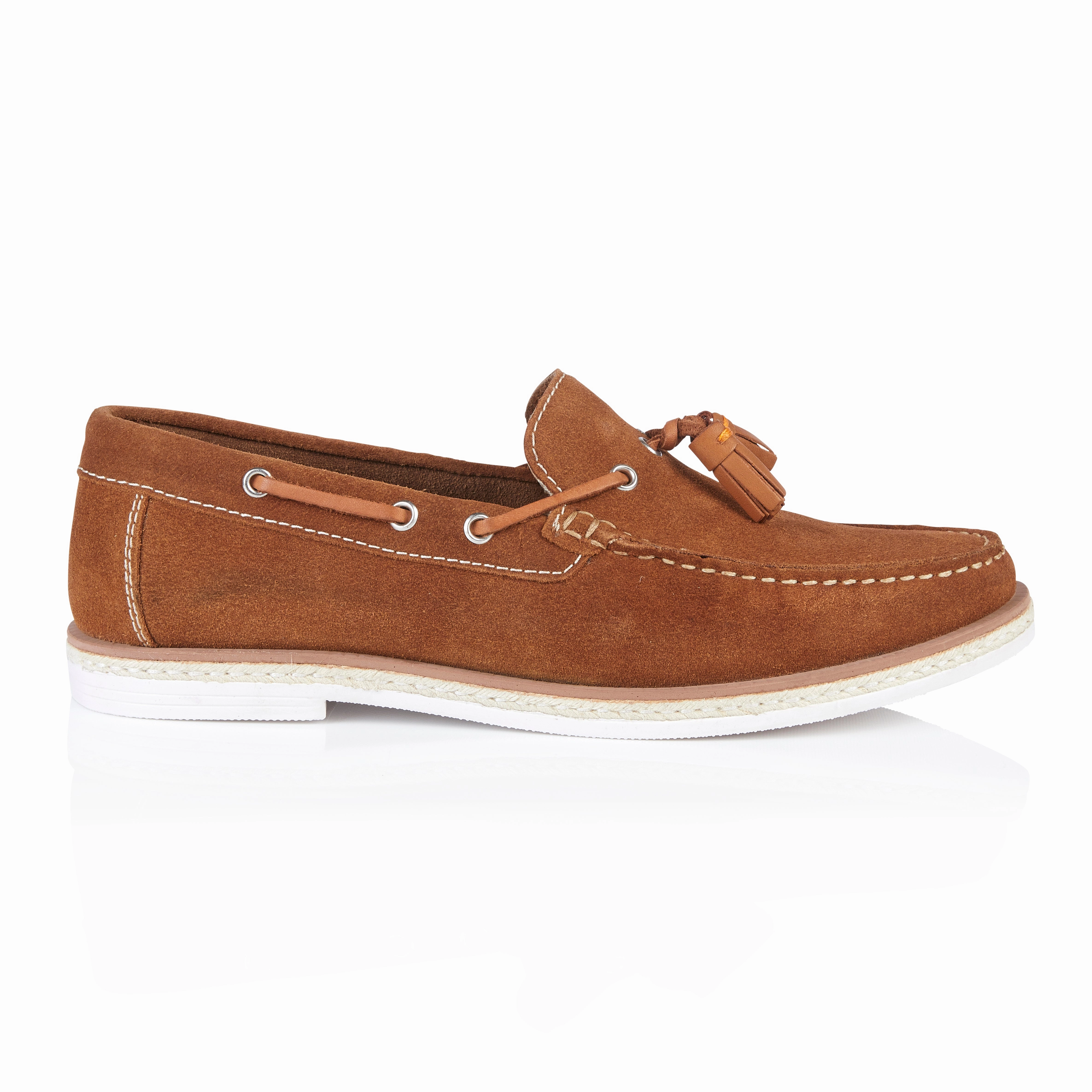 Milford Suede Leather Tassel Loafers - Tan Hemp Loafers
