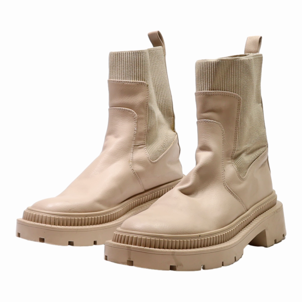 The New Republic Chelsea Boots MNG Chelsea Boots Beige Leather Womens UK 6