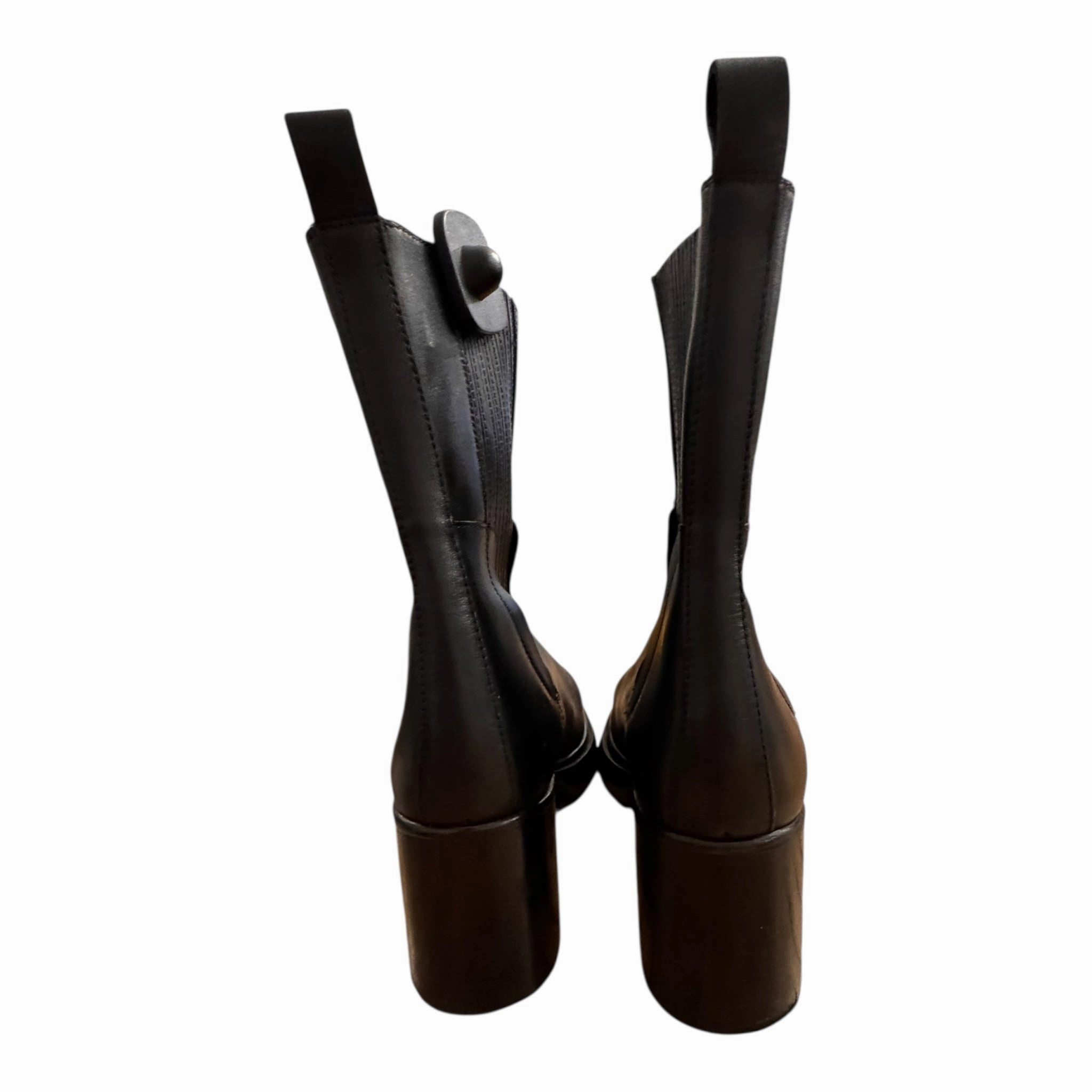 Etq Amsterdam Chelsea Boots Boots Ankle Heels By Free People In Black, Size:10