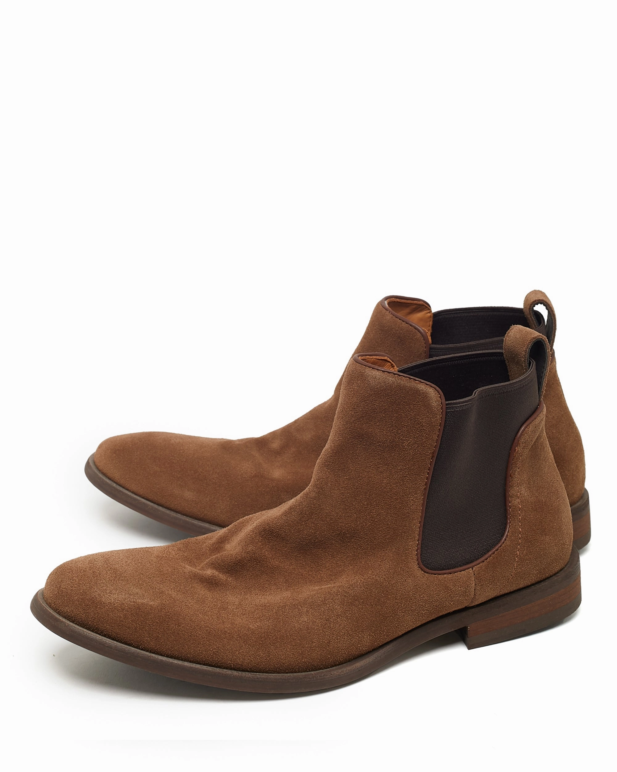 Lug-sole Chelsea Boots Monaco Khaki Washed Velour Suede
