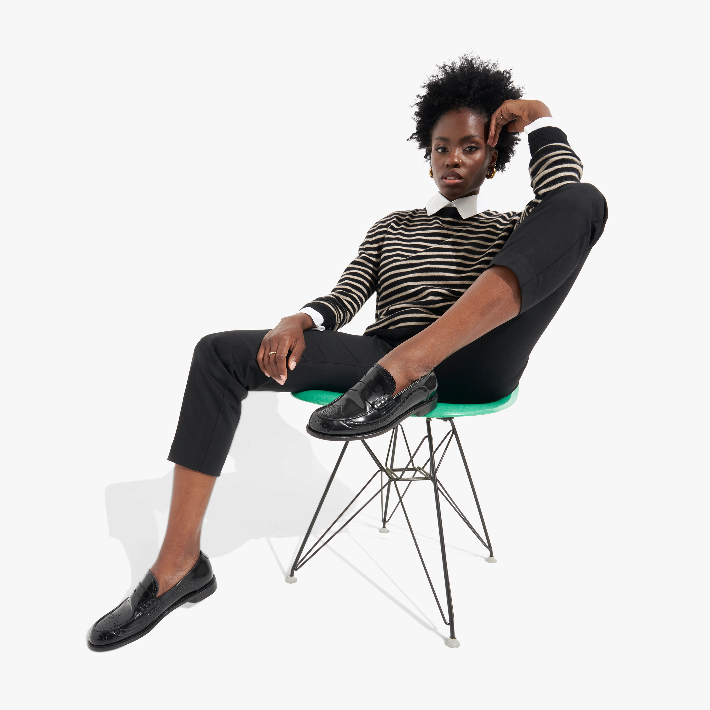 Ms. Charlotte Loafer Boyfriend Jeans And Oxfords