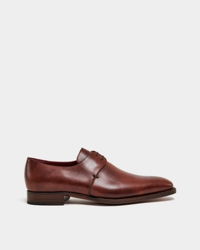 Derby Style Shoes Museum Cognac Leather Derby Dress Shoe