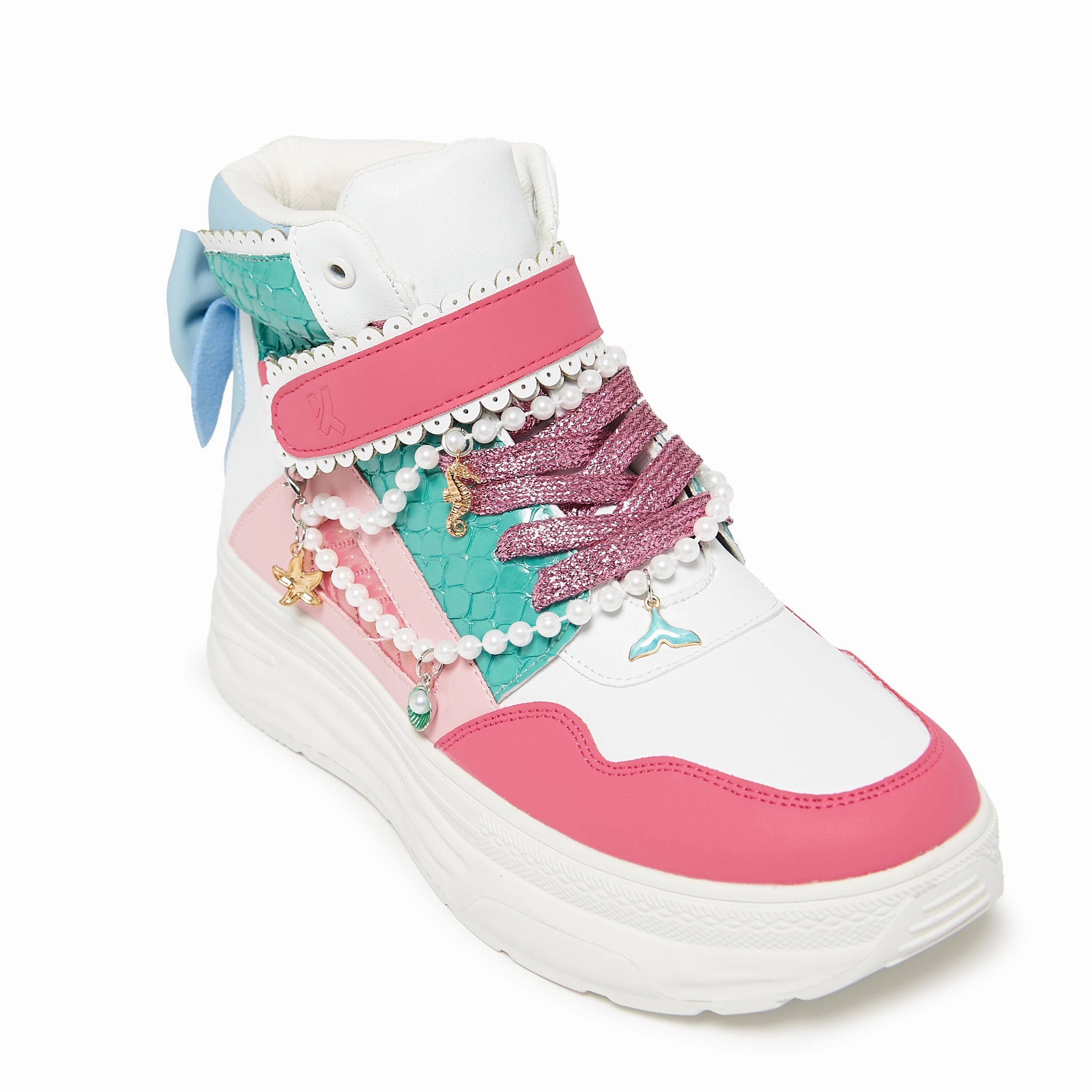 Neptuna Chunky Hi Top Trainers - Multi Cushionaire Shoes Mary Jane 9 Wide