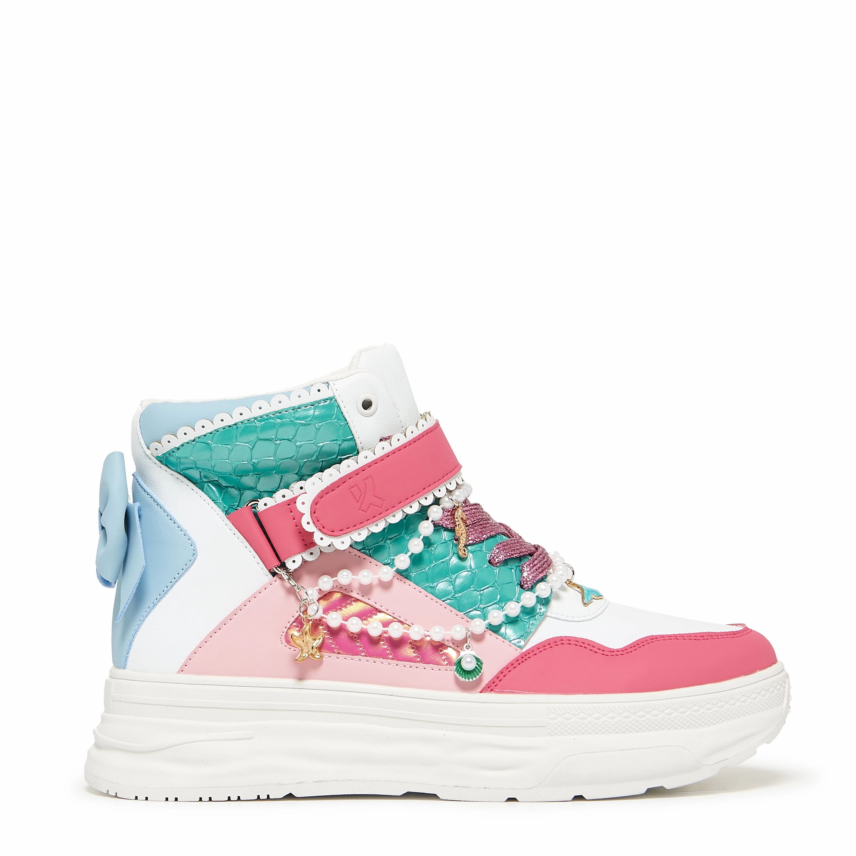 Mary Jane Infant Girls Gold Shoes Neptuna Chunky Hi Top Trainers - Multi
