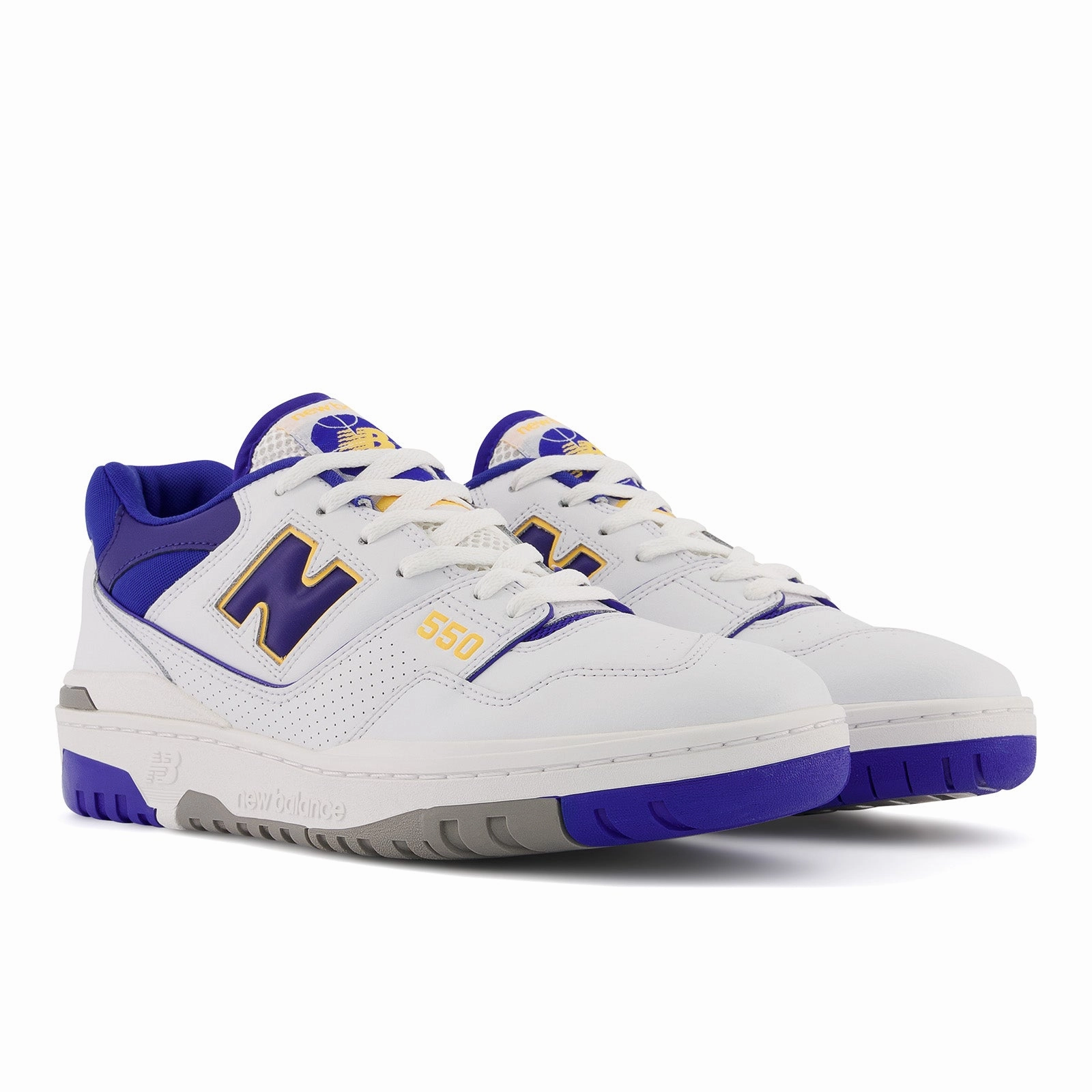 New Balance Sneakers Kids New Balance Men's 550 Lakers Shoes - White / Purple / Gold