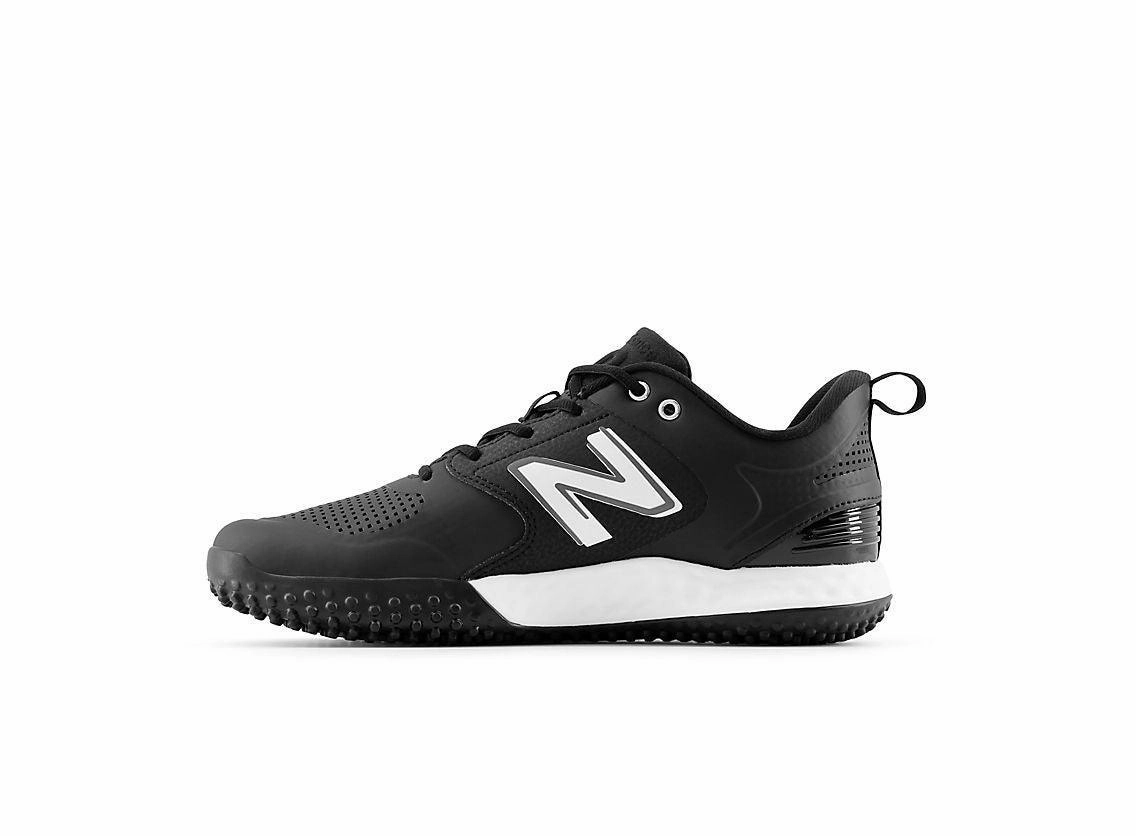 New Balance Hot Pink Shoes New Balance Men's Fresh Foam 3000 V6 Turf Baseball Shoes - Black with White - T3000SK6