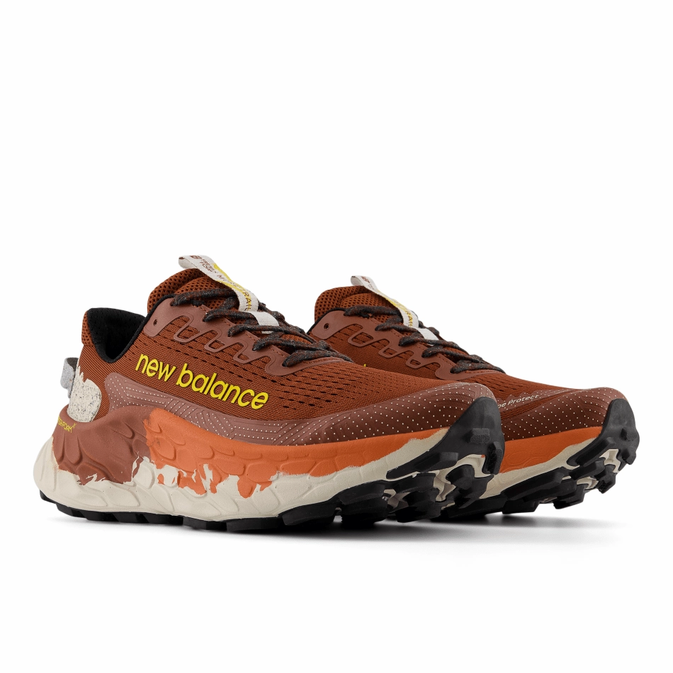 New Balance More Trail v3 Men's Trail Running Shoes Black/Orange AW24 Trail Shoes Barefoot