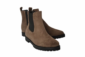 Floral Embossed Ankle Boots AM CARIBOU BROWN