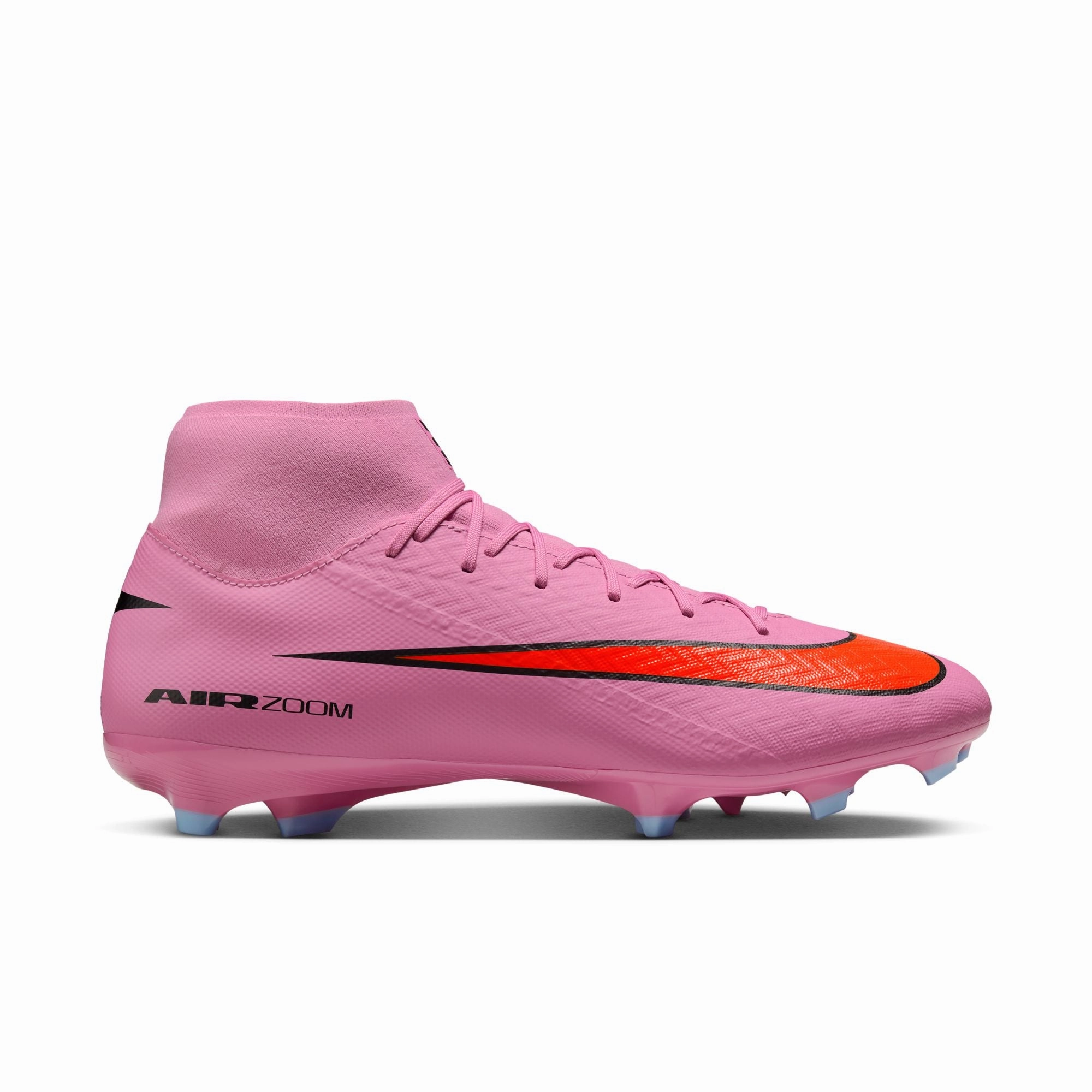 Soccer Ball Cleats And Shin Guards Nike Air Zoom Mercurial Superfly 10 Academy FG Firm Soccer Shoes - Magic Flamingo/ Black Total Crimson