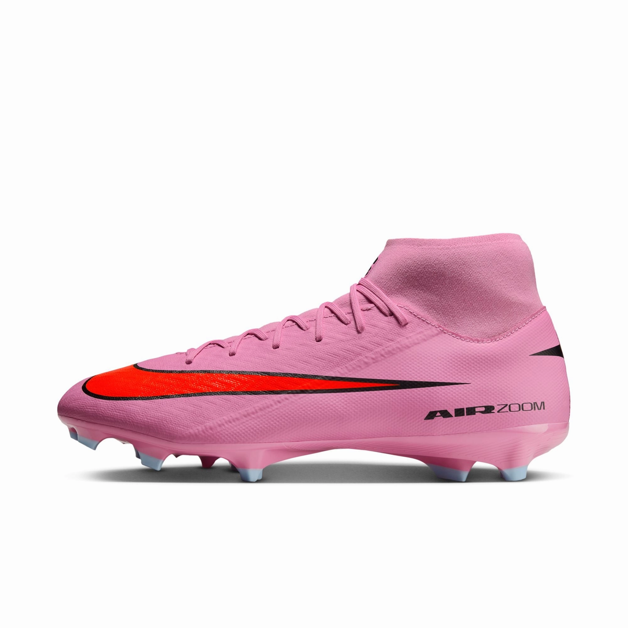 Nike Air Zoom Mercurial Superfly 10 Academy FG Firm Soccer Shoes - Magic Flamingo/ Black Total Crimson Soccer Cleats That Glow In The Dark
