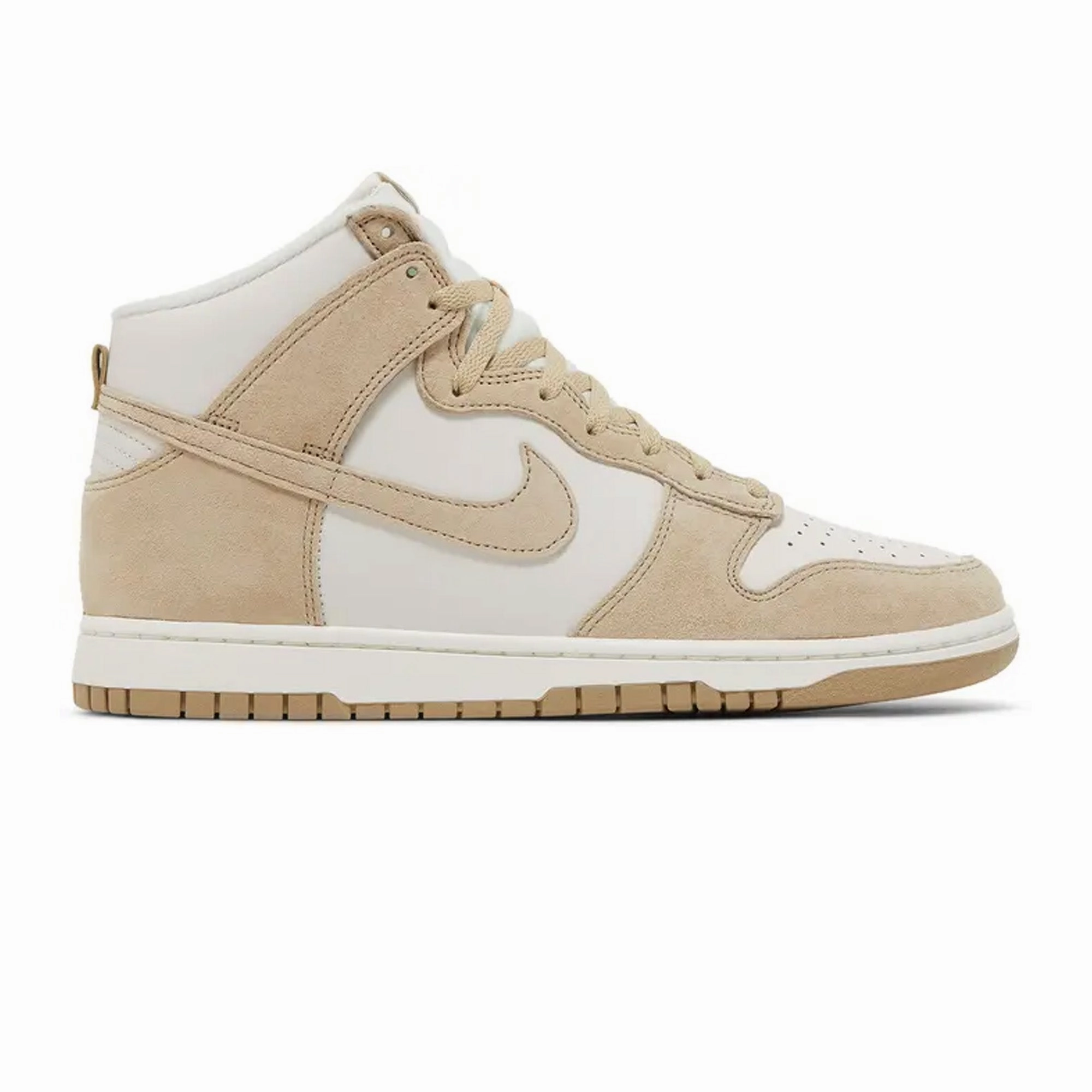 White Blue Basketball Shoes Nike Dunk High Retro PRM 'Tan Suede White' (2022)