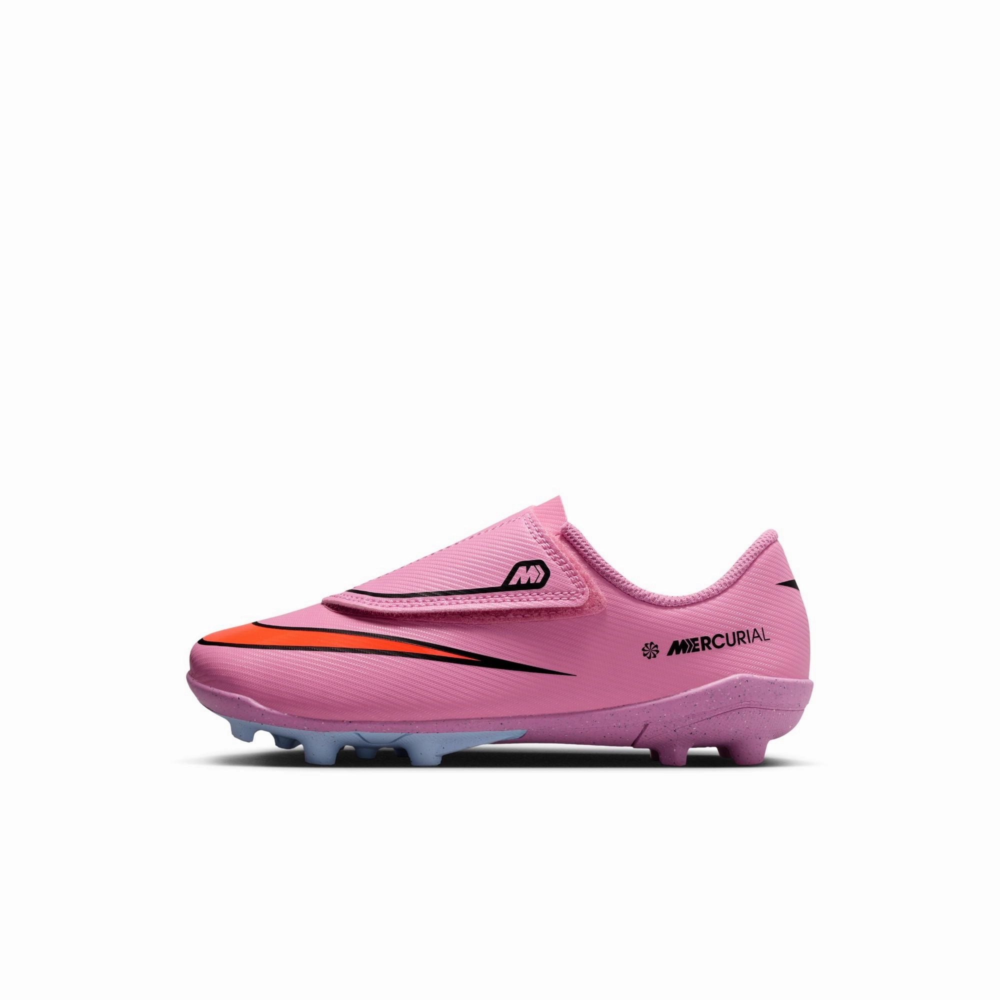 Nike Junior Mercurial Vapor 16 Club MG Multi Ground PS (V) Soccer Shoes- Magic Flamingo/Black-Total Crimson Soccer Cleats Superfly 8