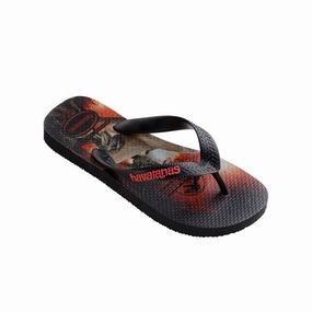 Grosgrain Flip Flops HAVAIANAS KIDS JURASSIC WORLD - BLACK
