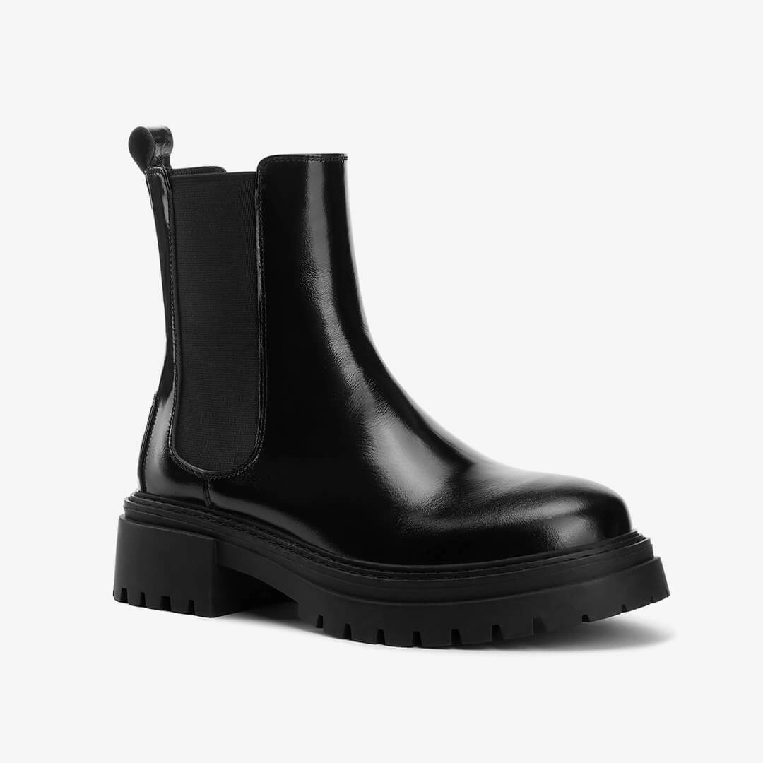 Dresses To Wear With Tights And Ankle Boots *SAIGE - flatform chelsea boots