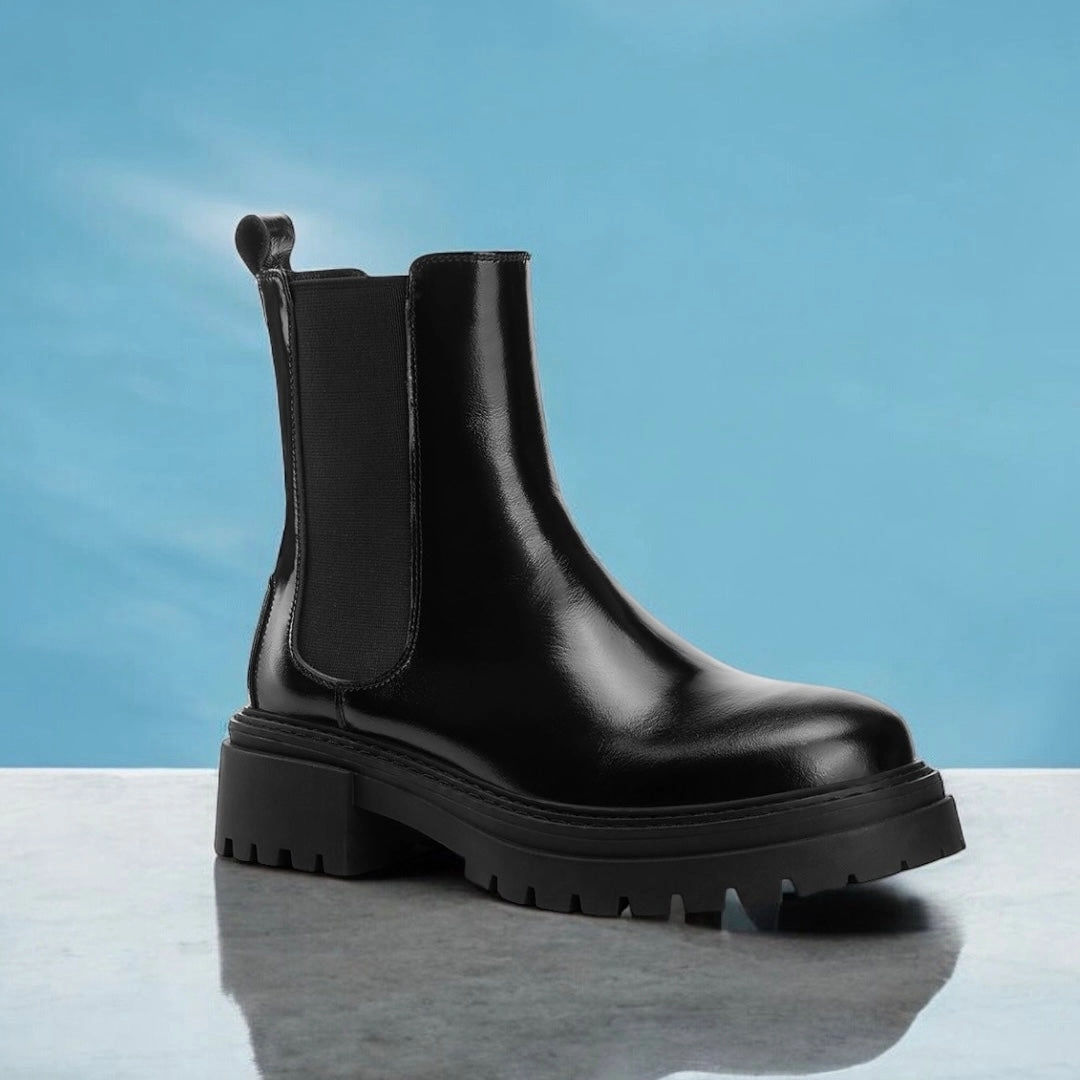 *SAIGE - flatform chelsea boots Wide Width Low Heel Ankle Boots