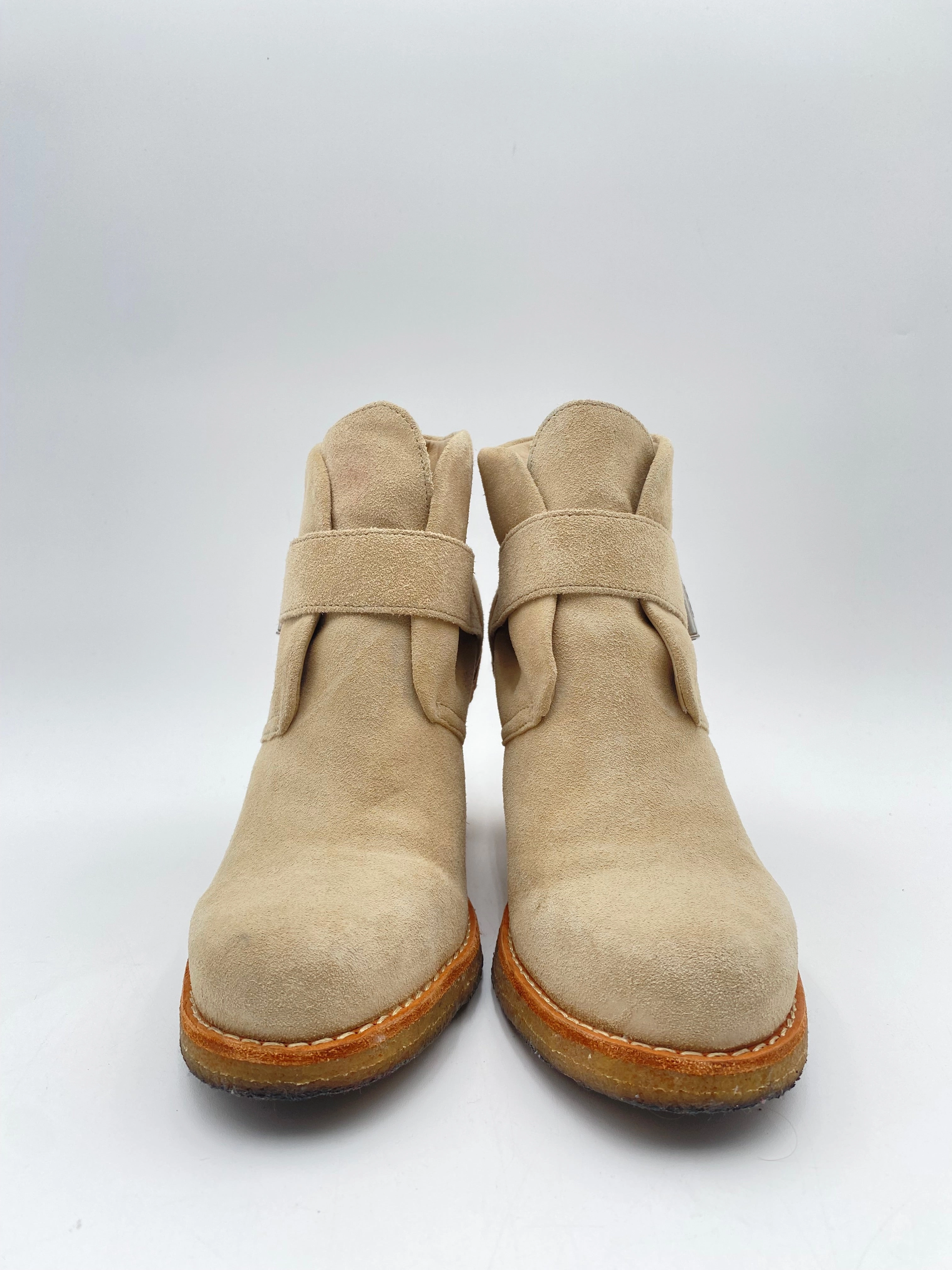 Boots Ankle Heels By Ugg In Cream, Size: 9 Suede High Heel Ankle Boots