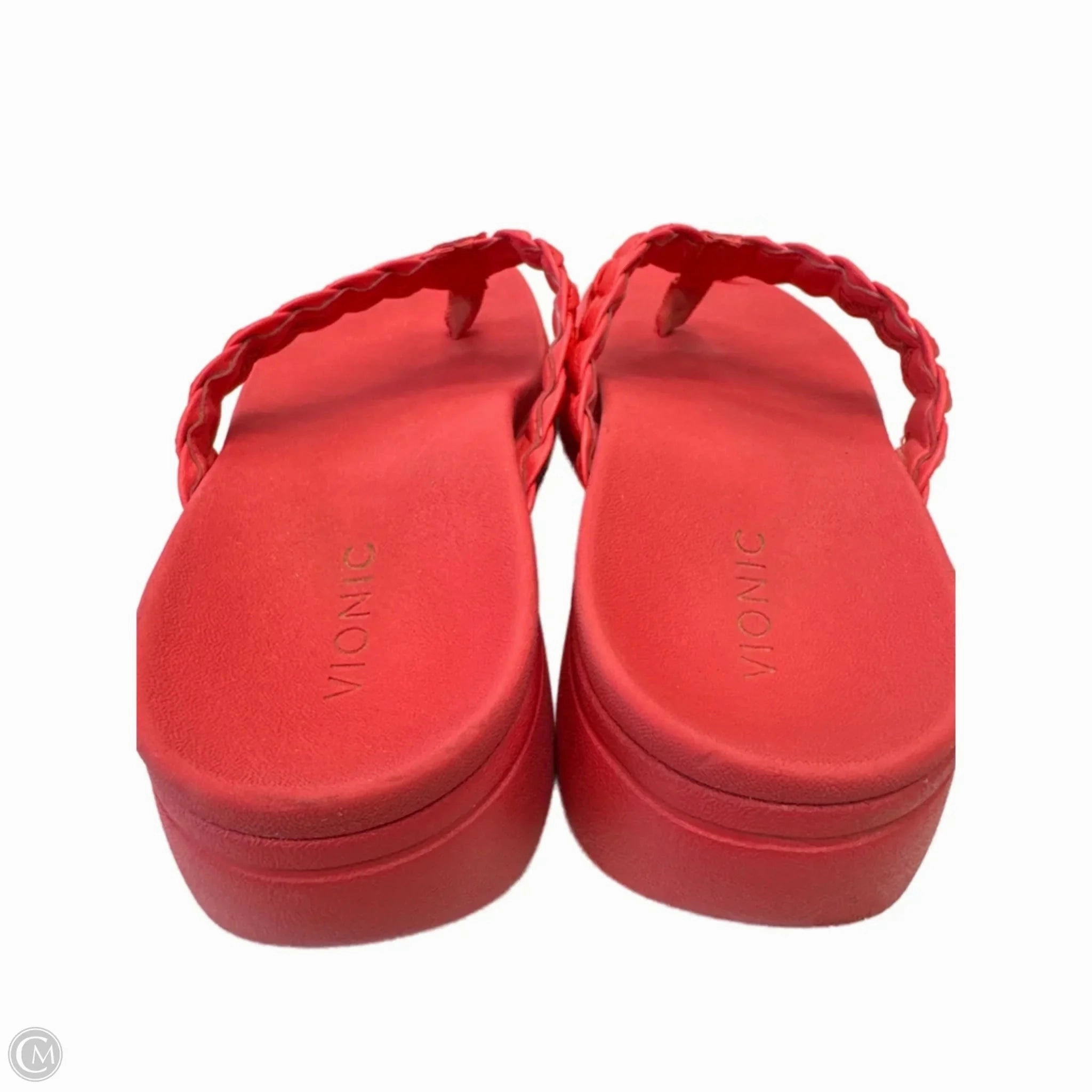 Gray Flip Flops Sandals Flip Flops By Vionic In Orange, Size: 8