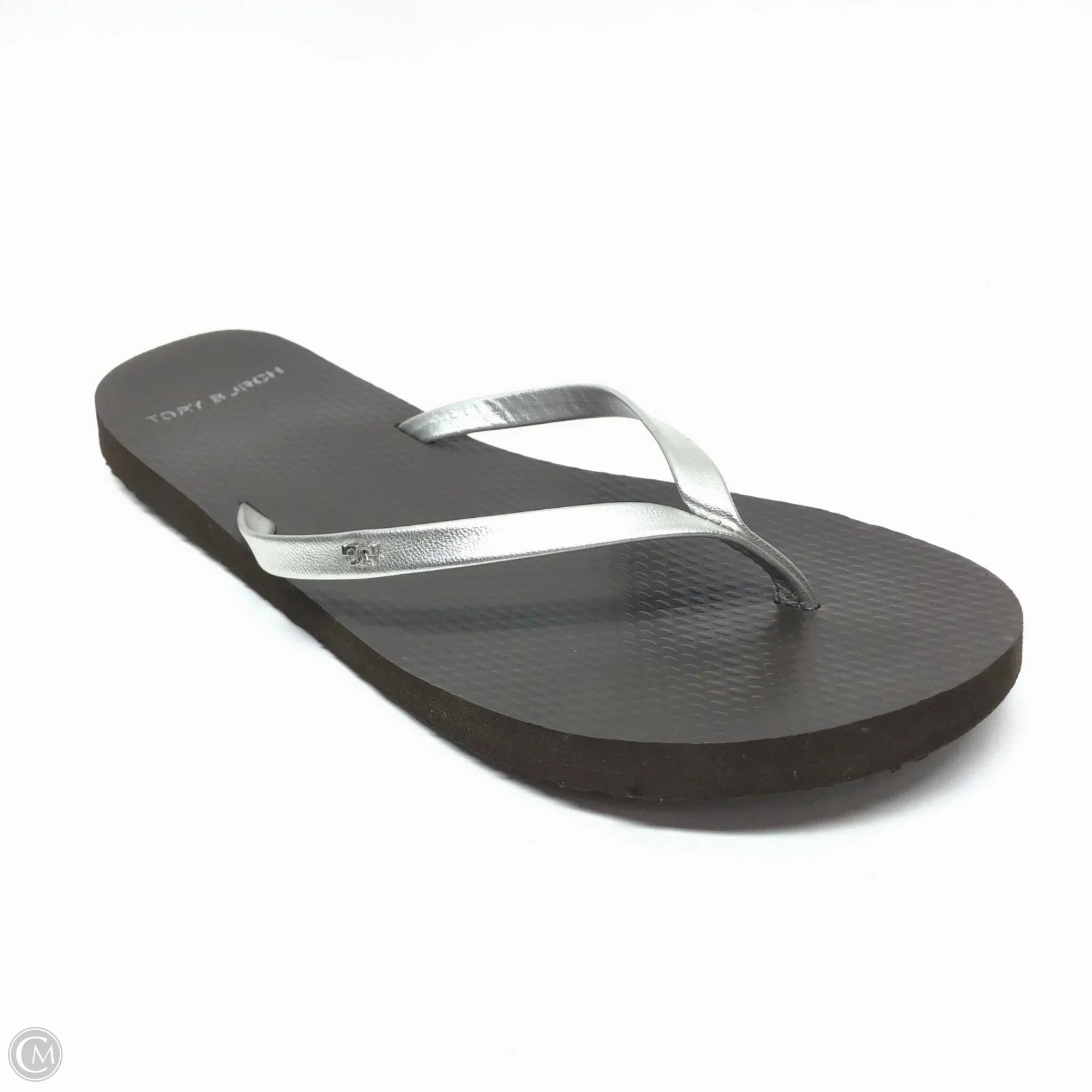Sandals Flip Flops By Tory Burch In Silver, Size: 10 Swimming Pool Flip Flops