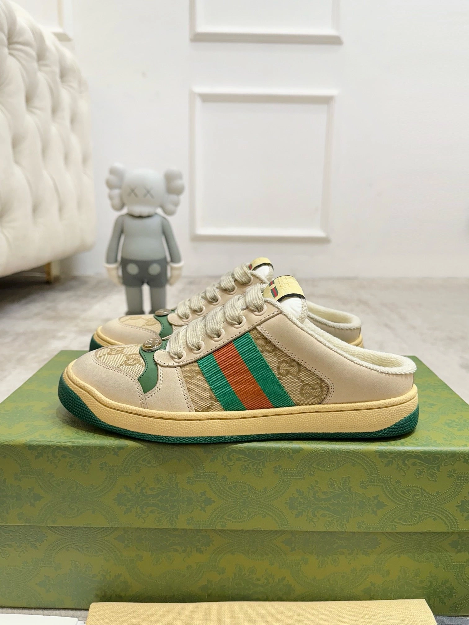 Point Toe Flat Shoes SE1693 Gucci Women's Screener Mule / Size5-11