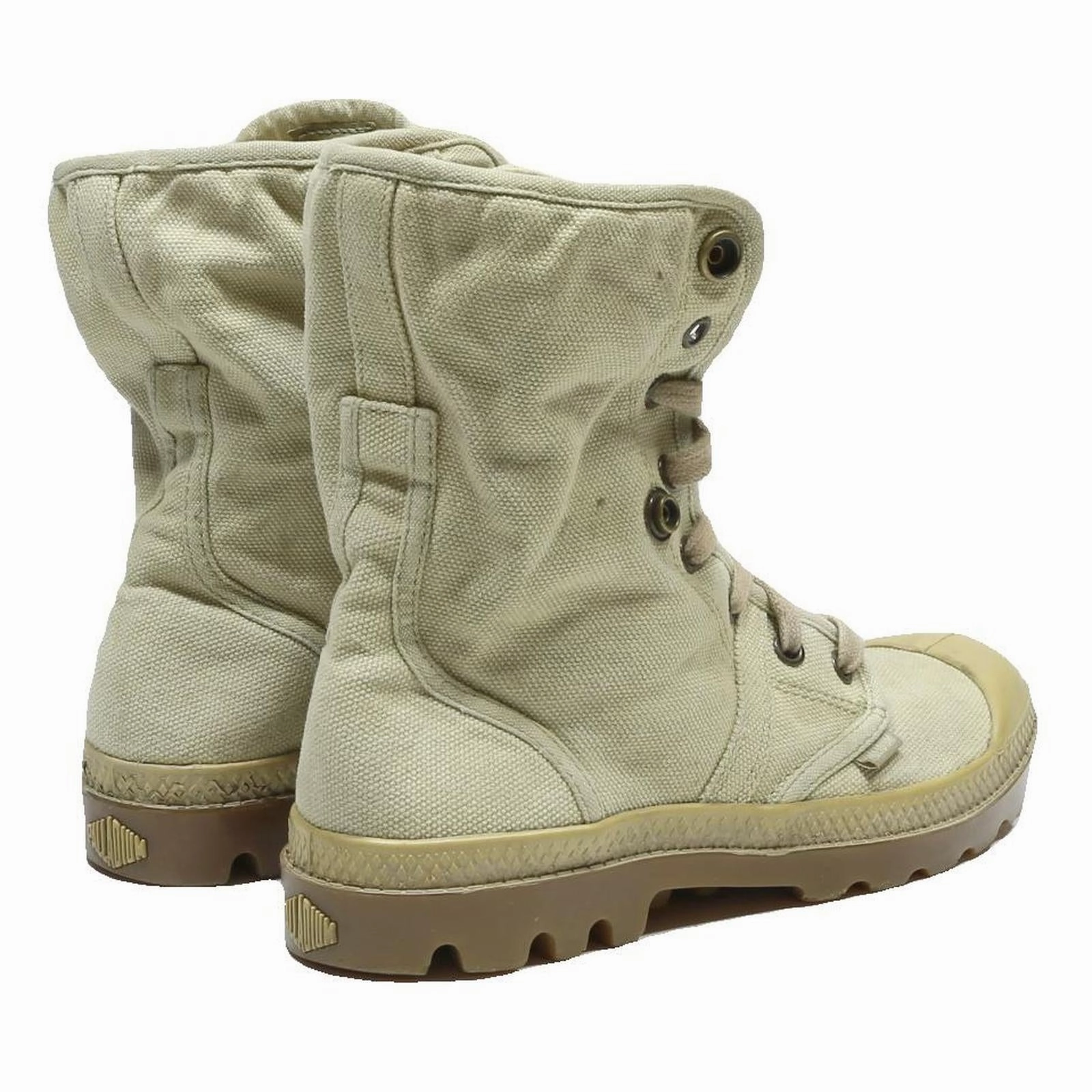 Hiking Boots Under 200 PALLADIUM Pallabrouse Baggy Womens Ankle Boots Beige Canvas UK 5 Durable Outdoor