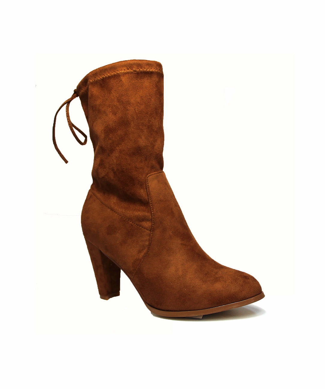 Leather Ankle Boots Square Toe Pamona Tan *FINAL SALE*