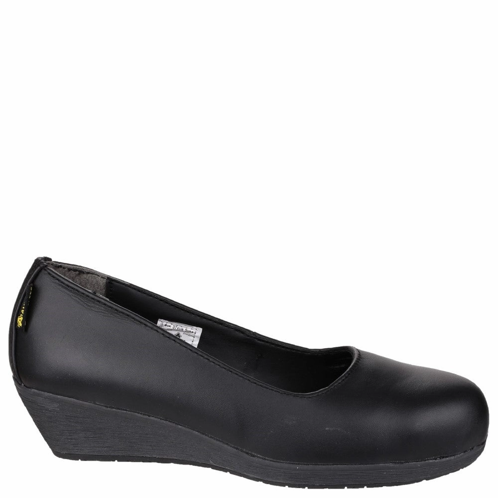 Amblers Safety FS107 Antibacterial Memory Foam Slip on Wedged Safety Court Shoe Hiking