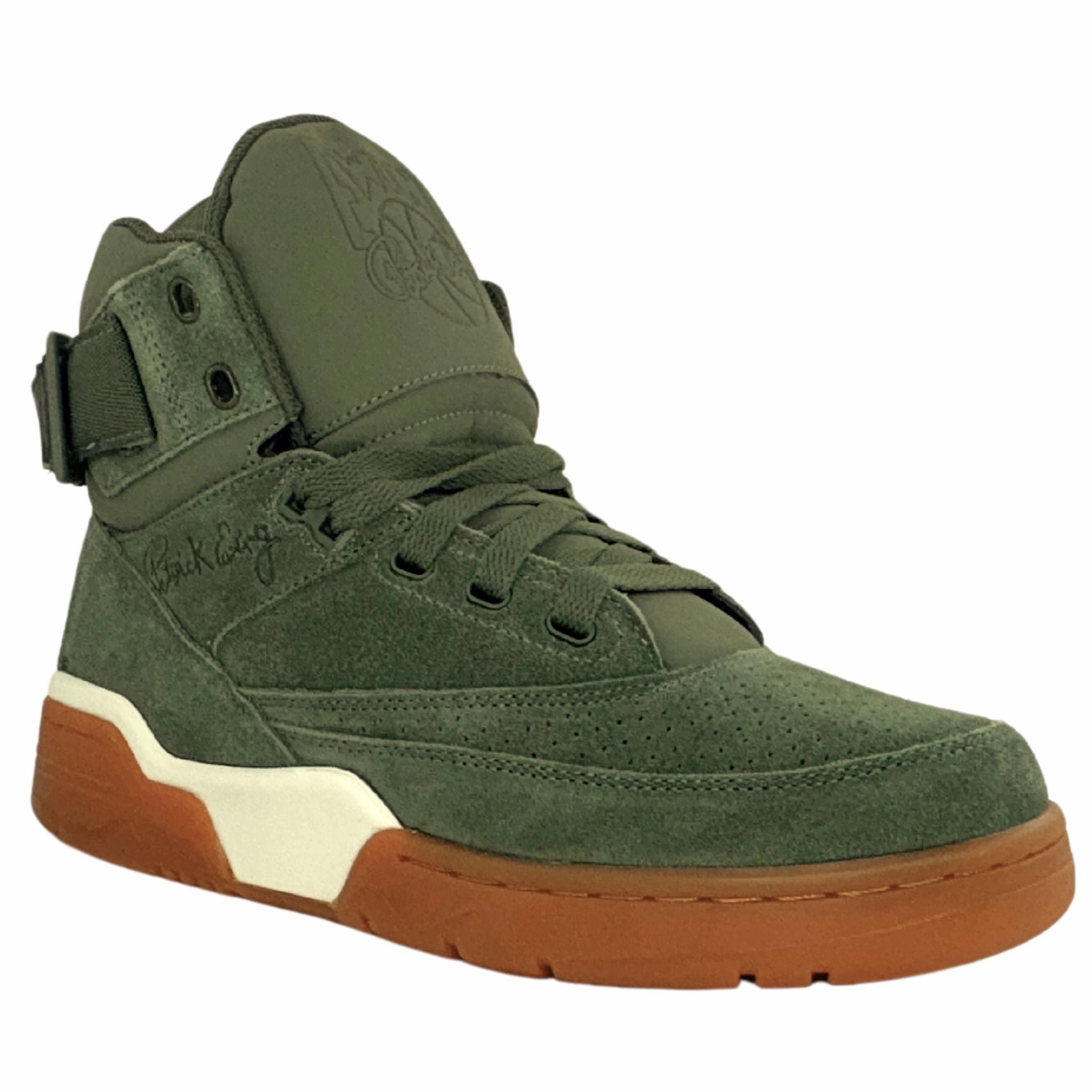 Patrick Ewing Athletics Men's 1EW90212-363 33 HI Chive Green White Gum Basketball Shoes Top Selling Basketball Shoes 2025