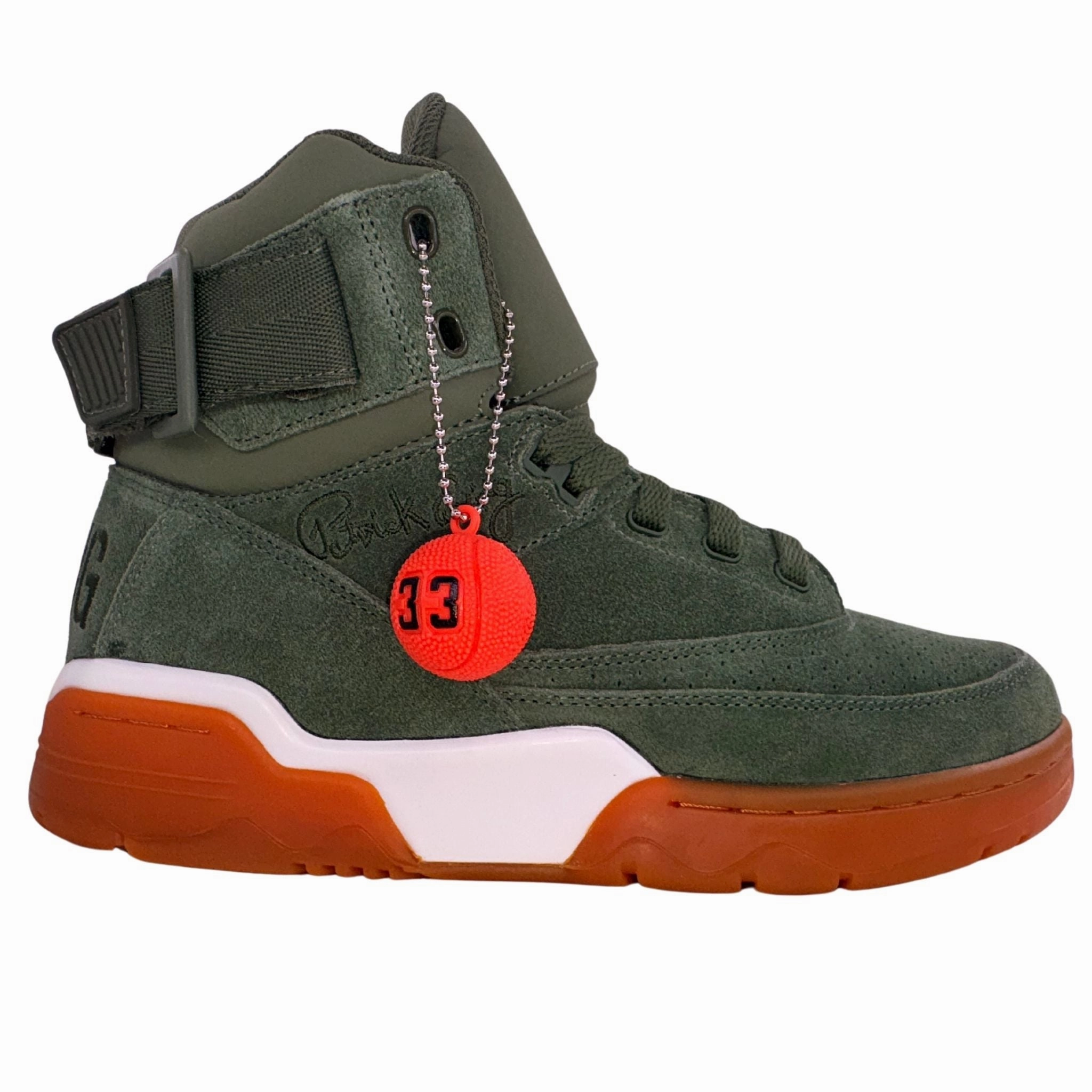 Patrick Ewing Athletics Men's 1EW90212-363 33 HI Chive Green White Gum Basketball Shoes Basketball Shoes Best Brands