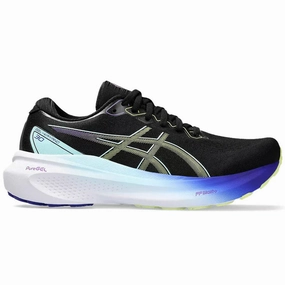 Asics Tennis Shoes Gel Women's Asics Gel-Kayano 30, Black/Glow Yellow, 5 D Wide