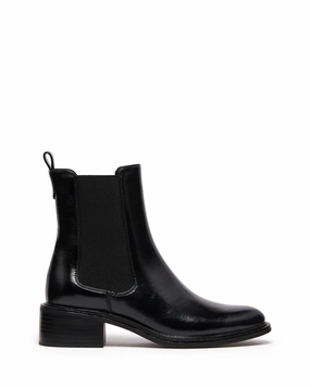 Extra Wide Fit Ankle Boots Stable Ankle Boot Black Crinkle Patent