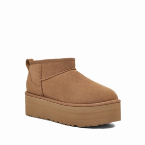 UGG Women's Ultra Mini Platform Boot - Chestnut Braune Chelsea Boots