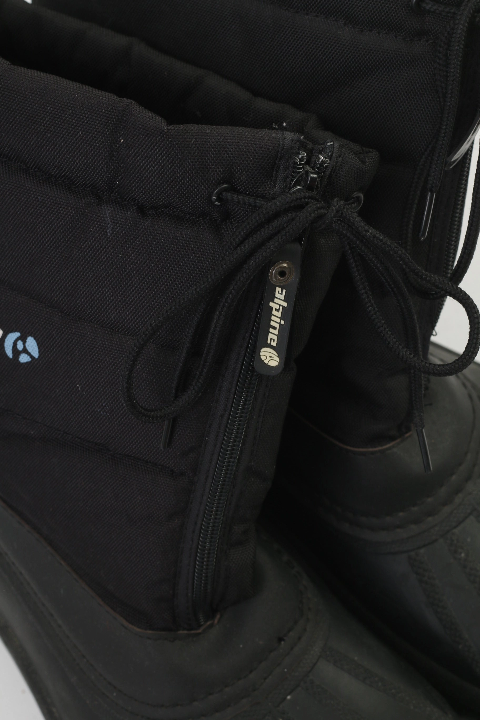 Cow Print Boots Alpine Men 10 44 Winter Boots Black Padded Waterproof Snowsport Zipper