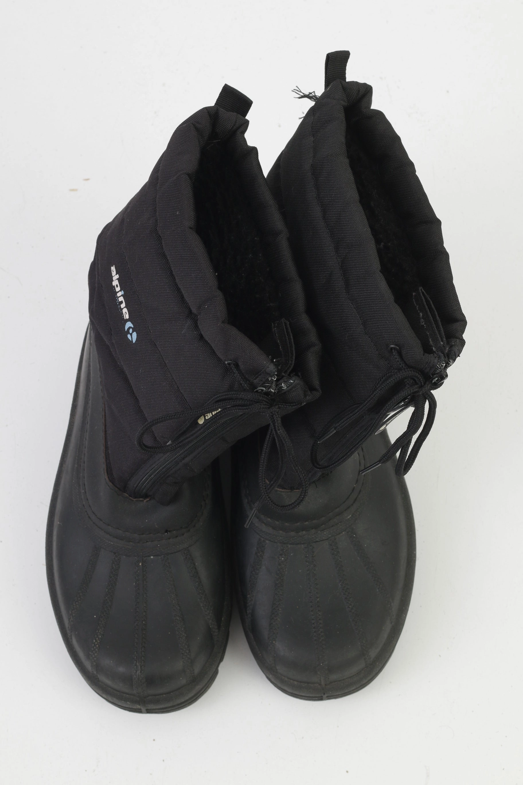 Cross Country Ski Boots Alpine Men 10 44 Winter Boots Black Padded Waterproof Snowsport Zipper