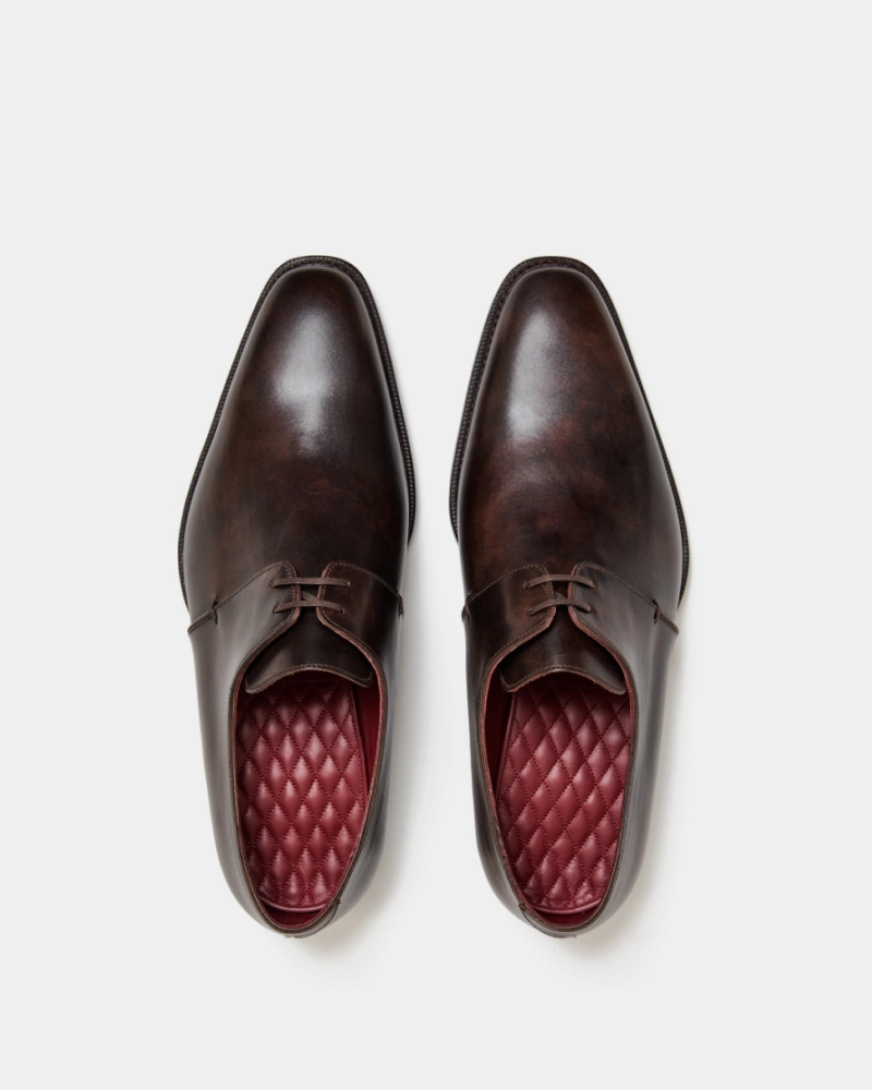 Lace-up Puma Shoes Museum Brown Leather Derby Dress Shoe