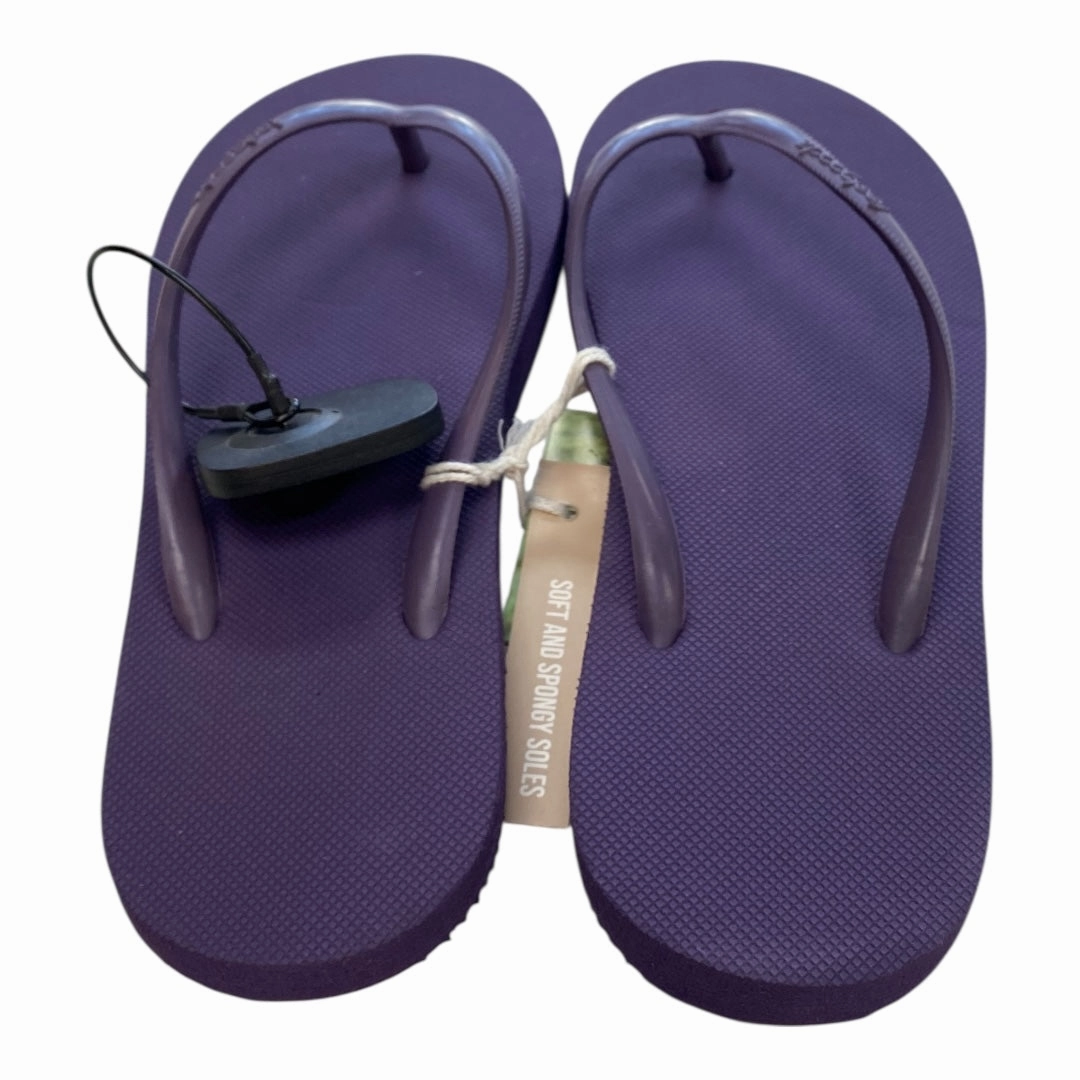 Sandals Flip Flops By Clothes Mentor In Purple, Size:7 Slingback Flip Flops