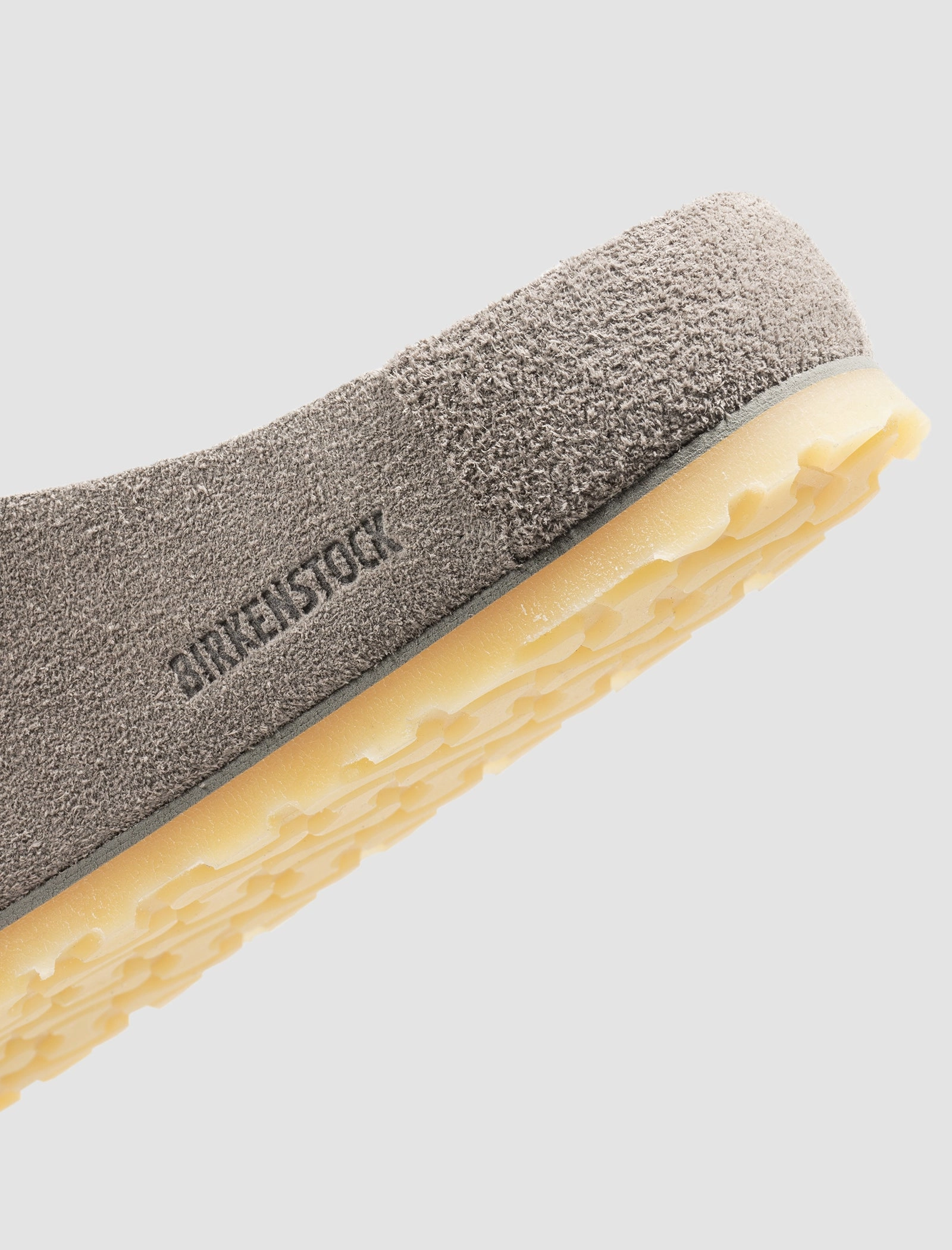 Plantar Fasciitis Support Slippers FEAR OF GOD X BIRKENSTOCK THE LOS FELIZ SUEDE "CEMENT"