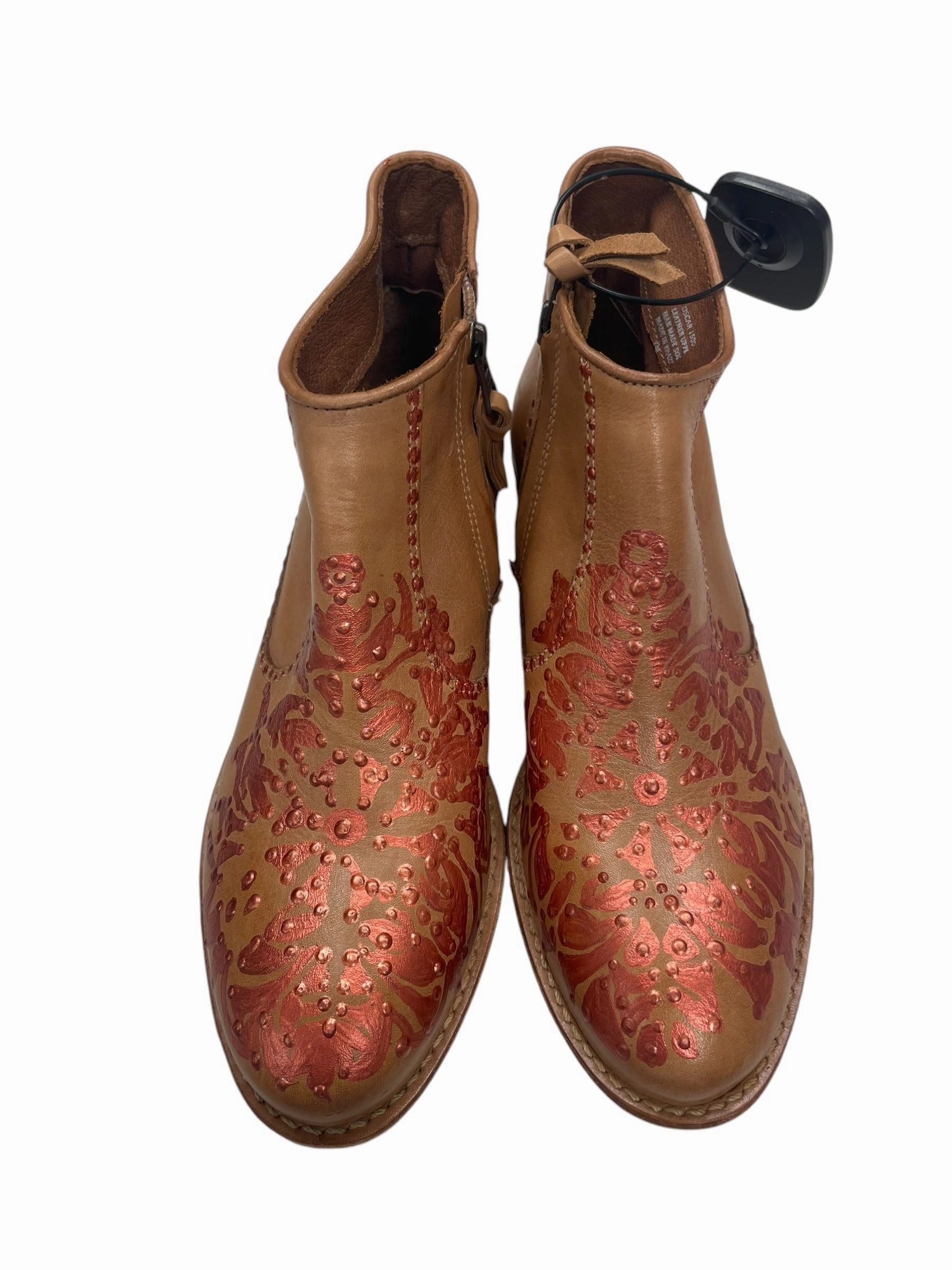 Boots Ankle Flats By Matisse In Brown, Size: 7 Metallic Booties Ankle Boots