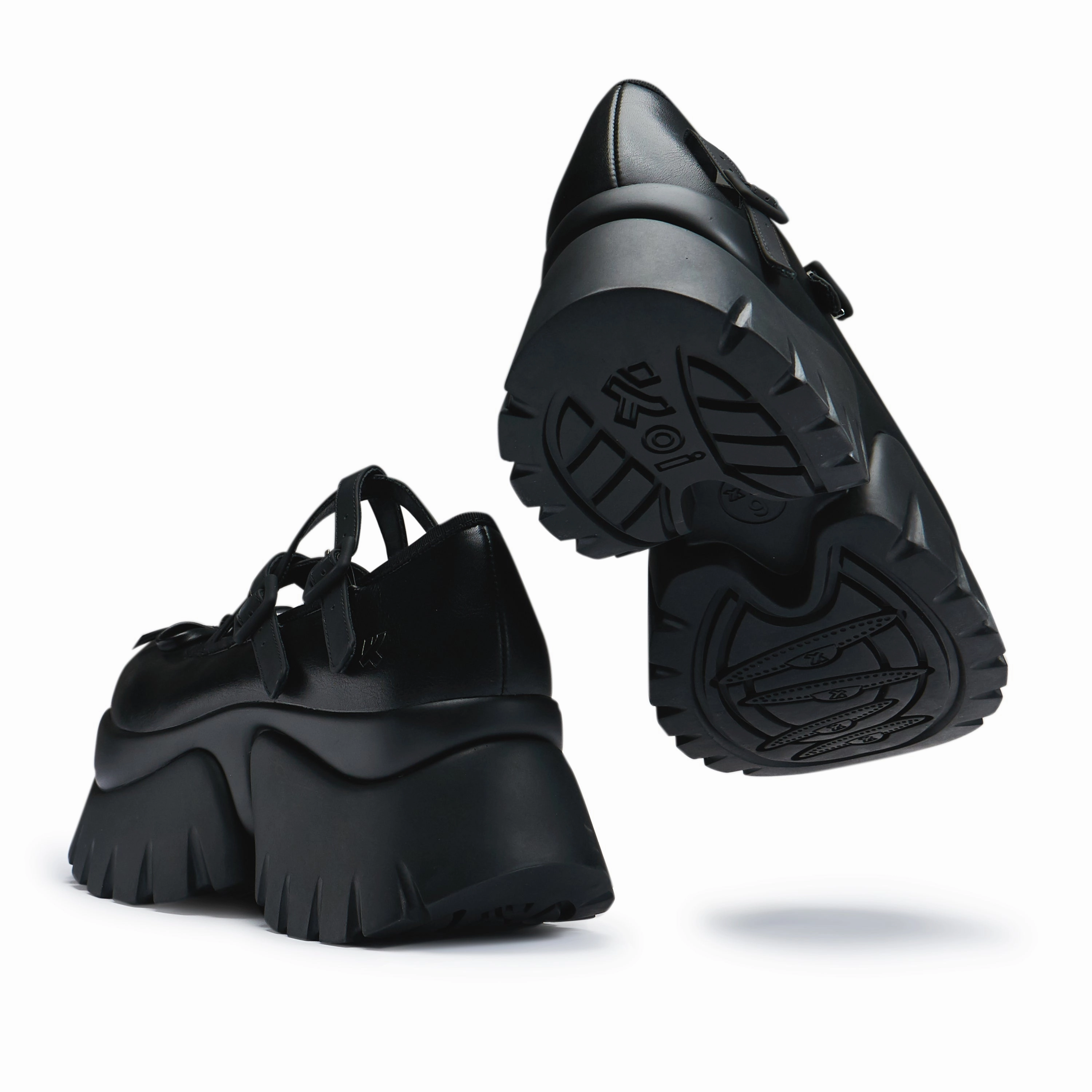 Flat Mary Jane Style Shoes Margot Monster Platform Mary Janes - Black