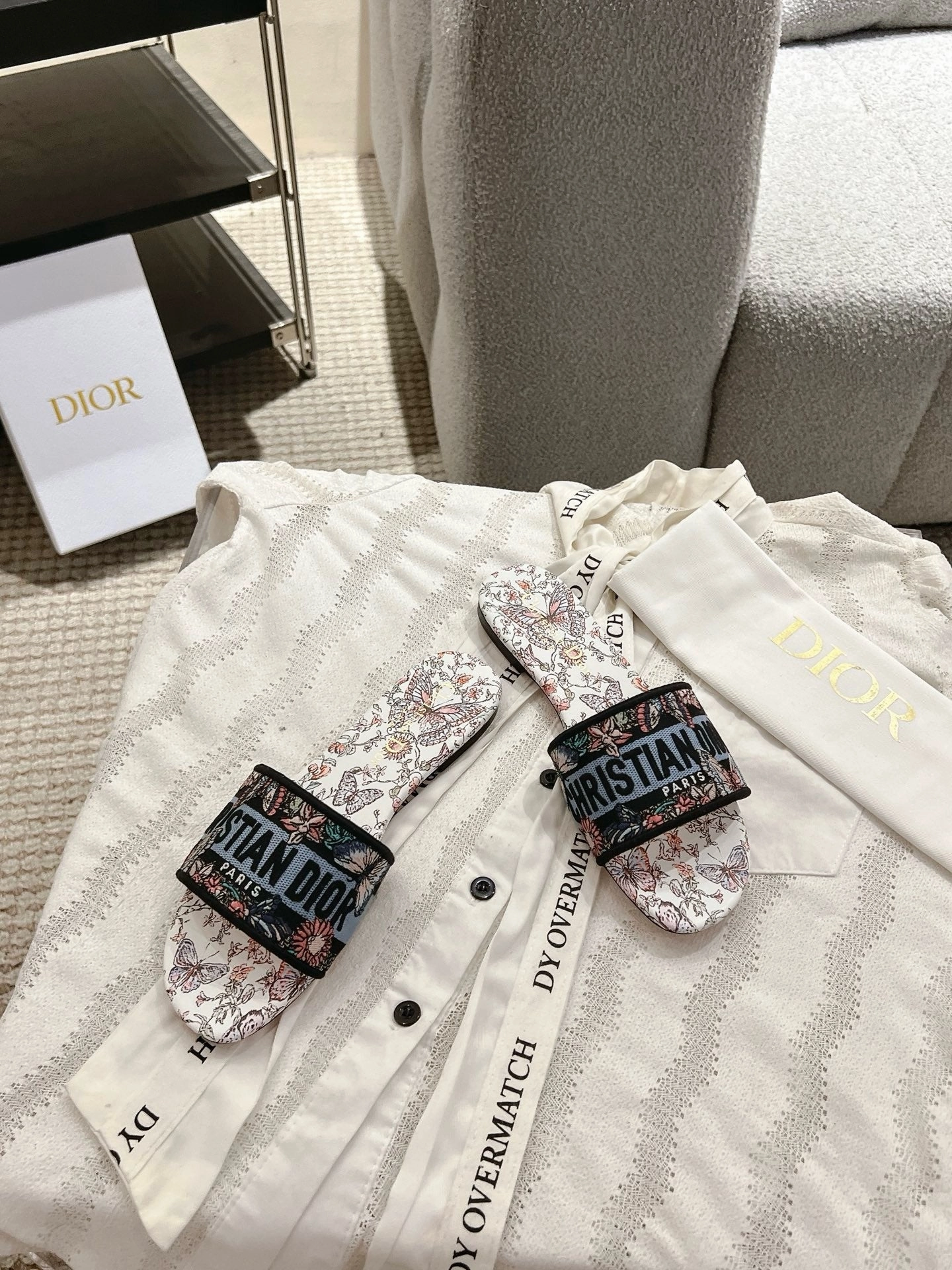 SE1662 Dior Dway Slide / Size5-12 Christmas Flat Shoes