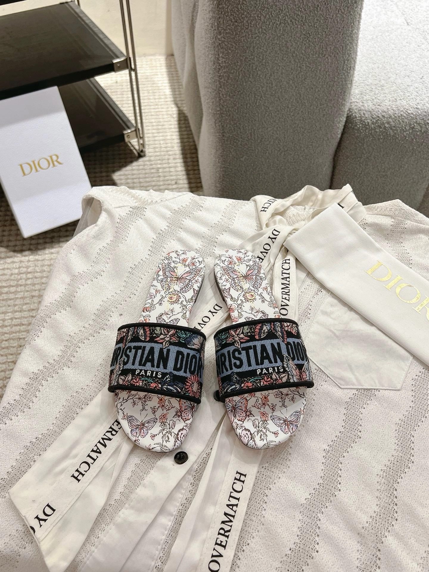 Dressy Flat Shoes For A Wedding SE1662 Dior Dway Slide / Size5-12