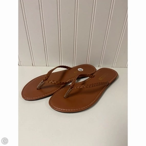 Sandals Flip Flops By Clothes Mentor In Tan, Size: 8.5 Oceanside Flip Flops