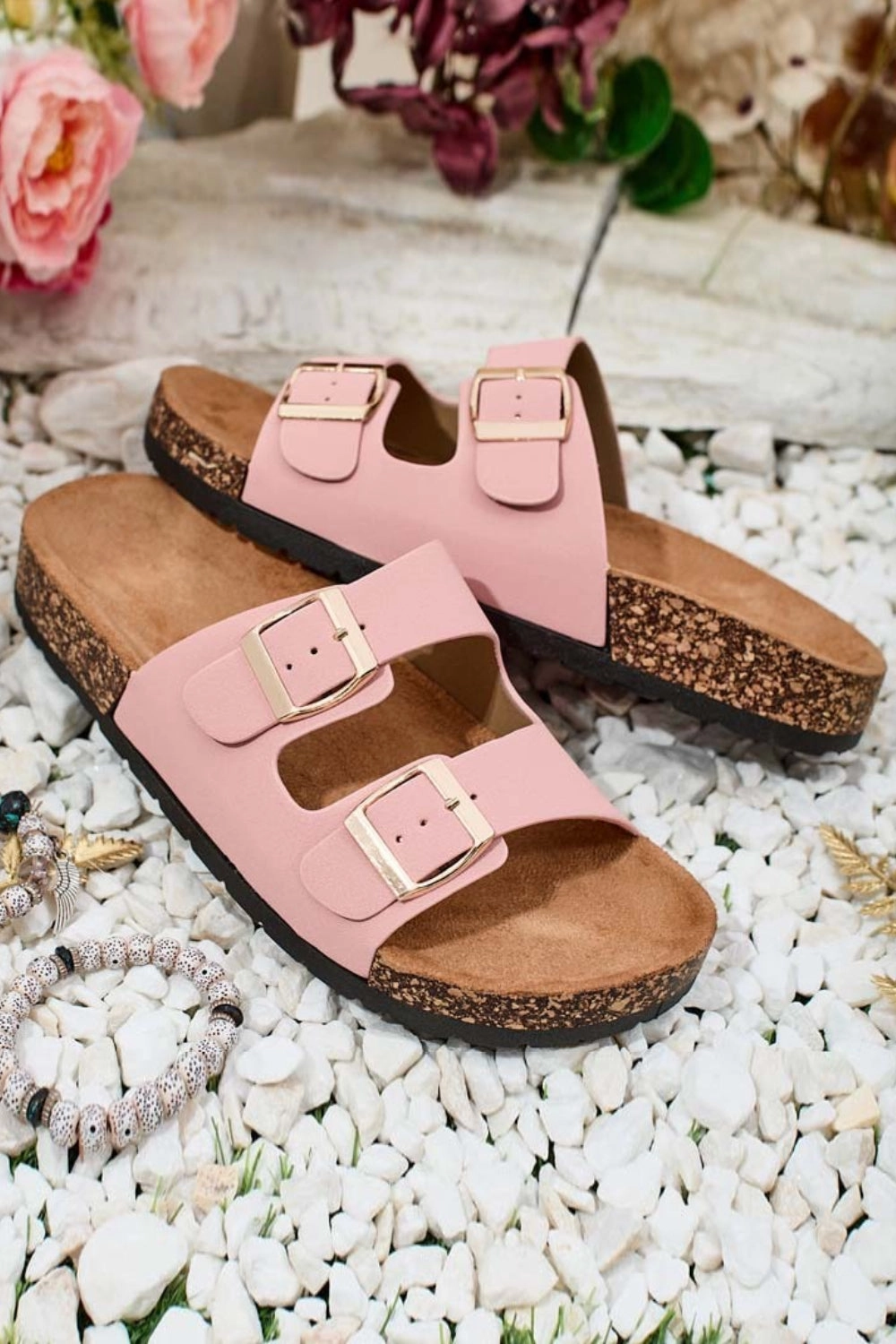 Loewe Flat Shoes PINK SOFT FOOTBED SUMMER FLAT SLIDERS SANDALS (PACK B)