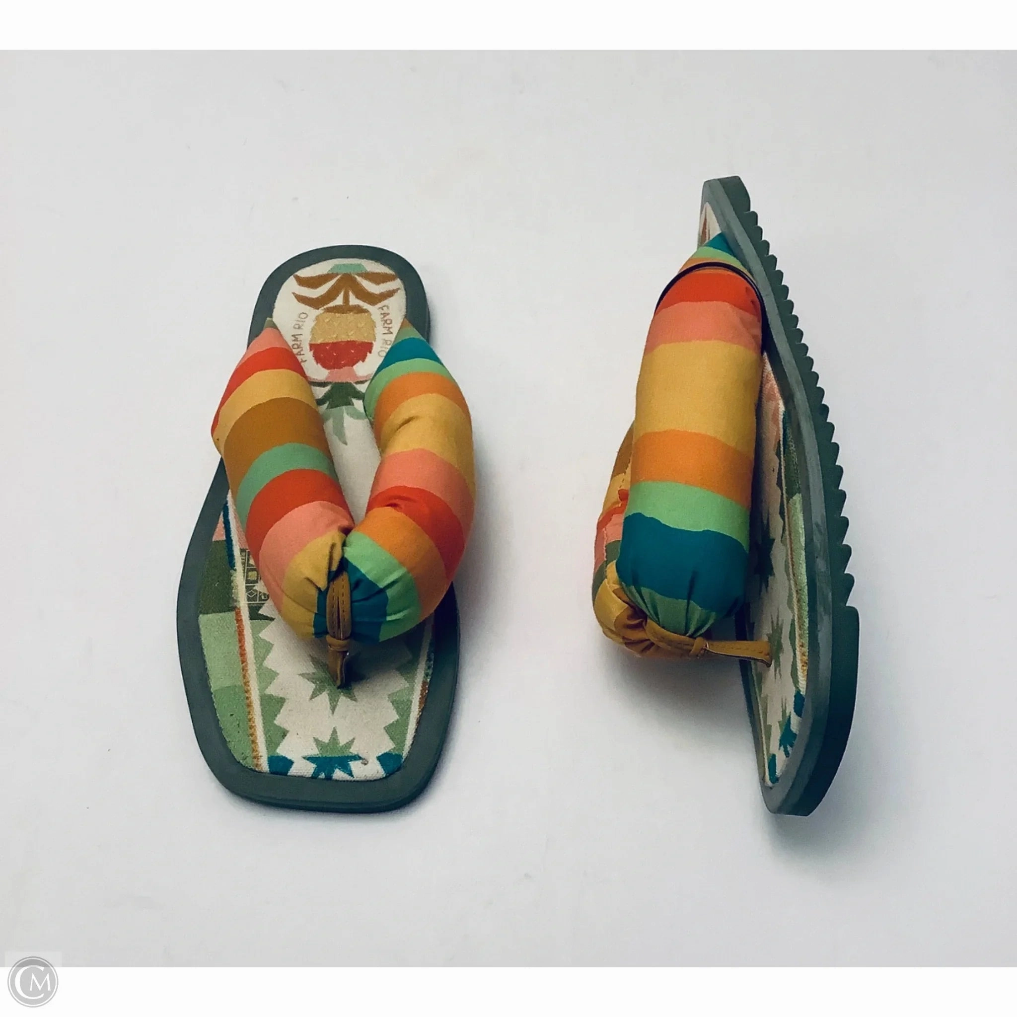 Byu Flip Flops Sandals Flip Flops By Farm Rio In Multi-colored, Size: 9