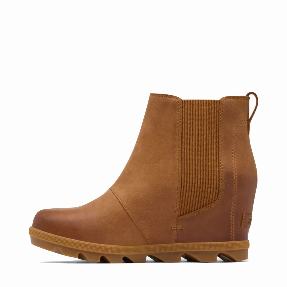 Serra Suede Chelsea Boots Sorel Women's Joan Rhapsody Chelsea Wedge Bootie in Velvet Tan/Gum