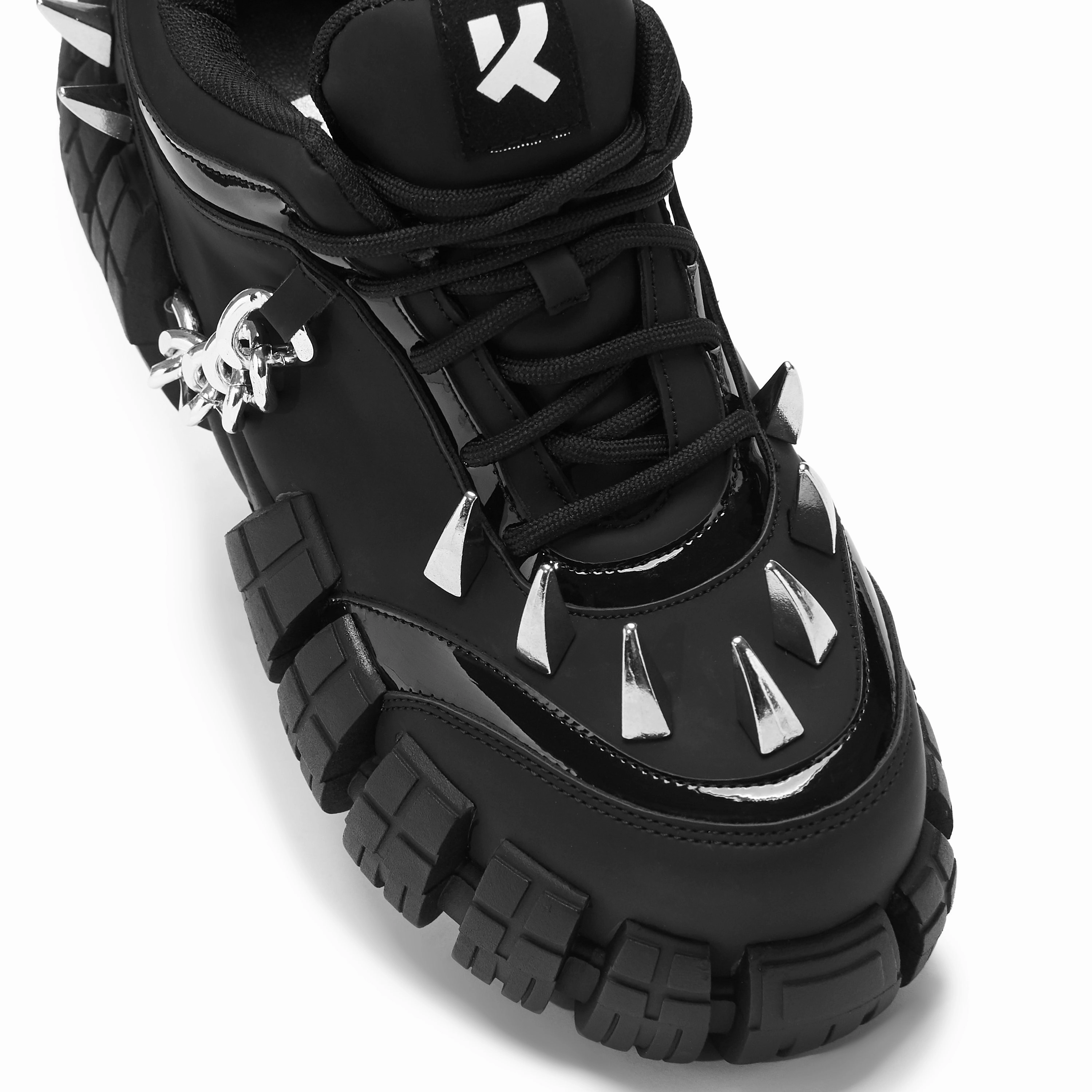 Deathbrand 'Octo' Men's Spike Tread Trainers Chunky Heeled Mary Jane Shoes