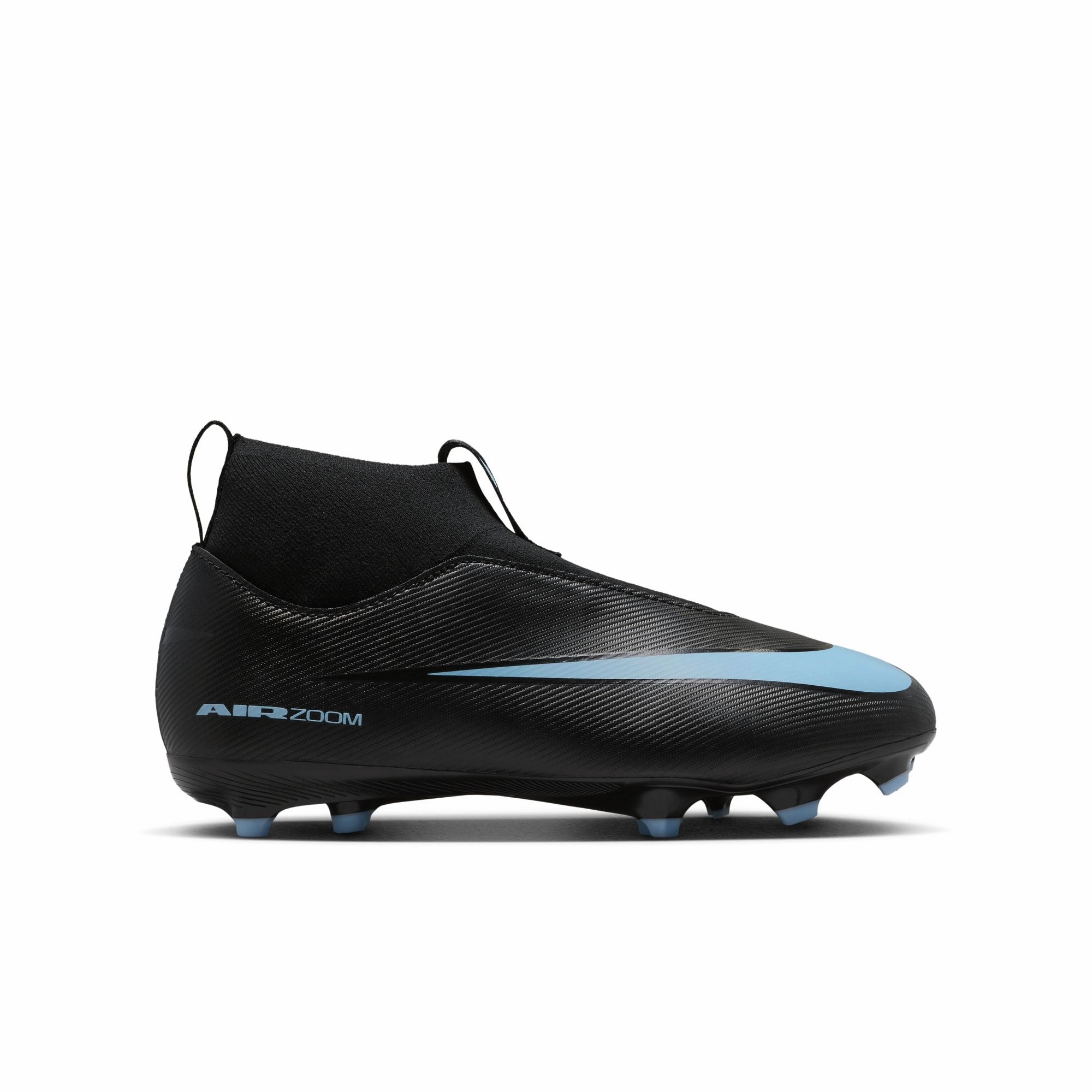 Nike Junior Superfly 10 Academy FG/MG Firm Ground/Multi Ground Soccer Cleats -Black/Ice Blue Viper Cleats Soccer