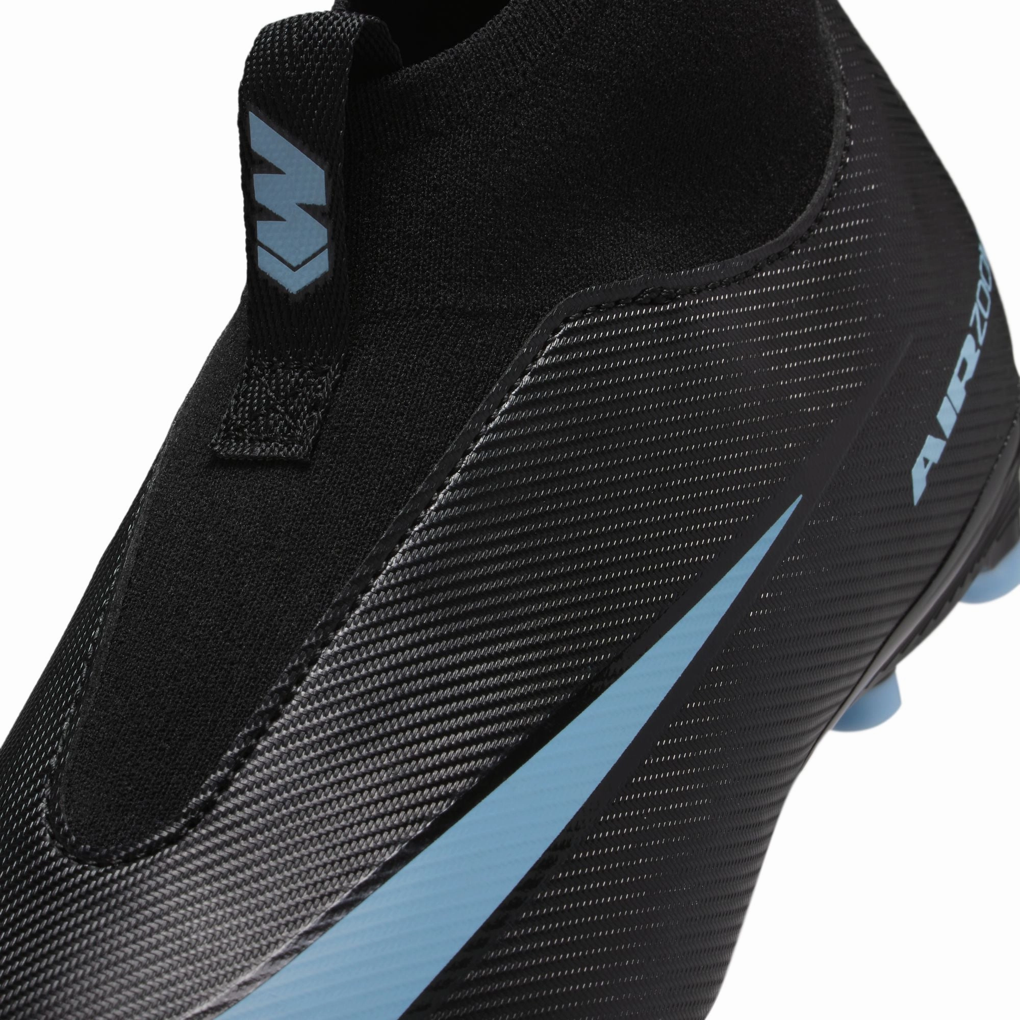 Nike Cleats Soccer Nike Junior Superfly 10 Academy FG/MG Firm Ground/Multi Ground Soccer Cleats -Black/Ice Blue