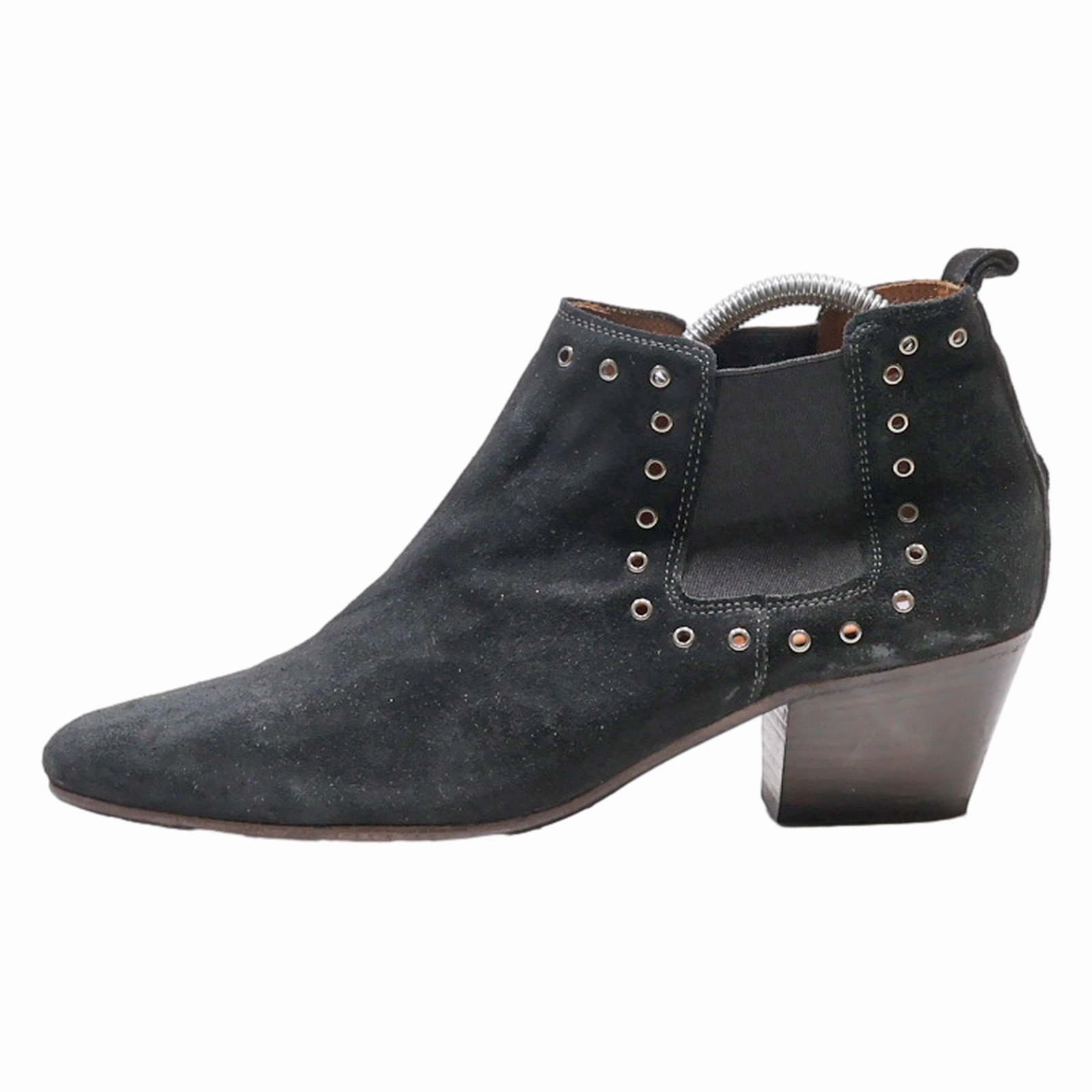 CLOSED Chelsea Boots Black Suede Womens UK 7 Chunky Patent Chelsea Boots