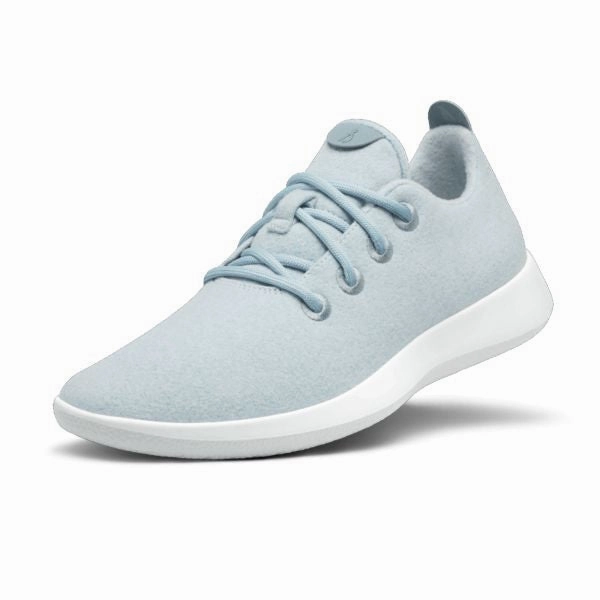 Allbirds Wool Runners - LIMITED EDITION : Frost (Pale Blue Sole) Running In Toe Shoes