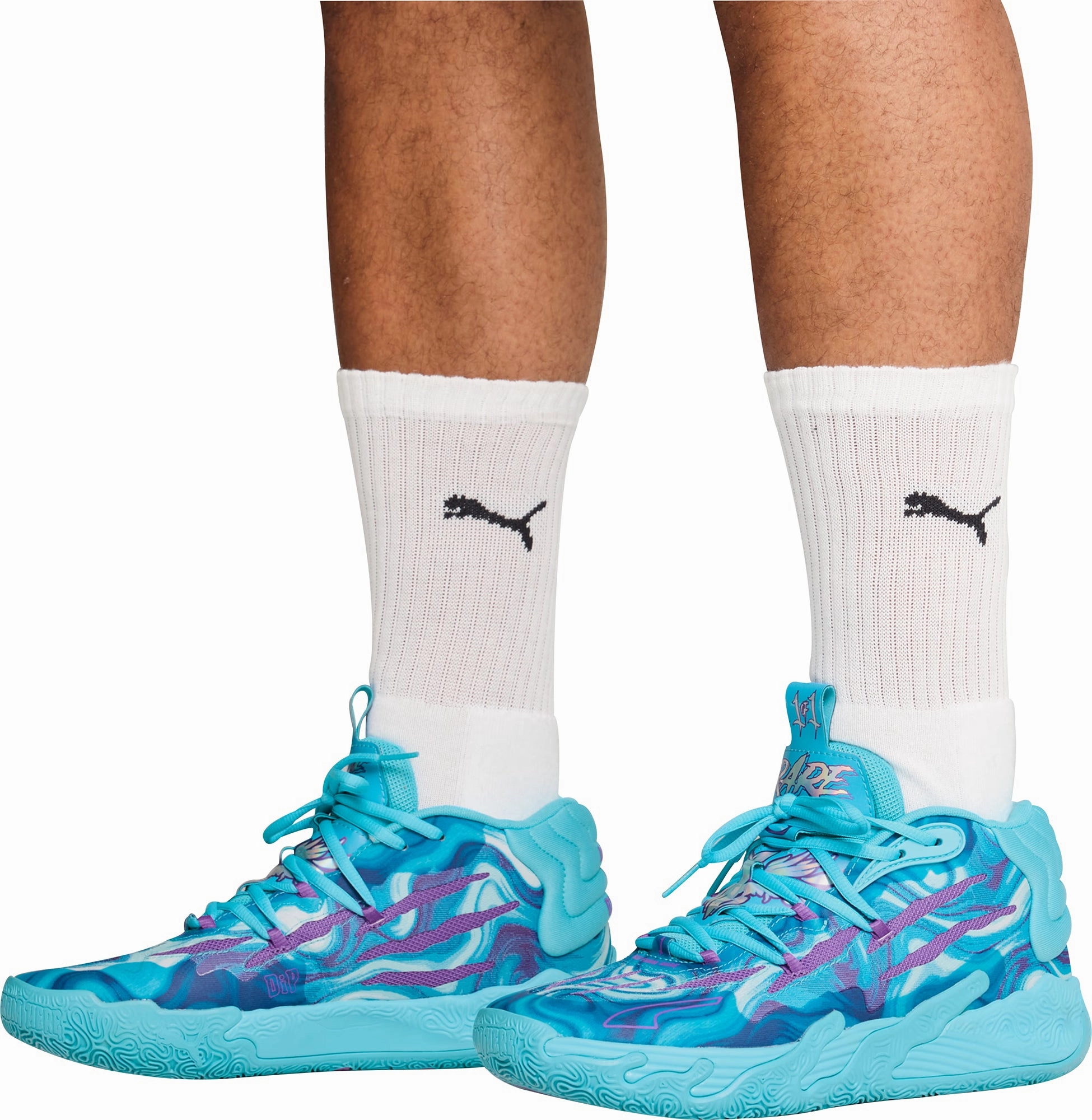 Collaboration Basketball Shoes Puma MB.03 CLT Mens Basketball Shoes - Blue